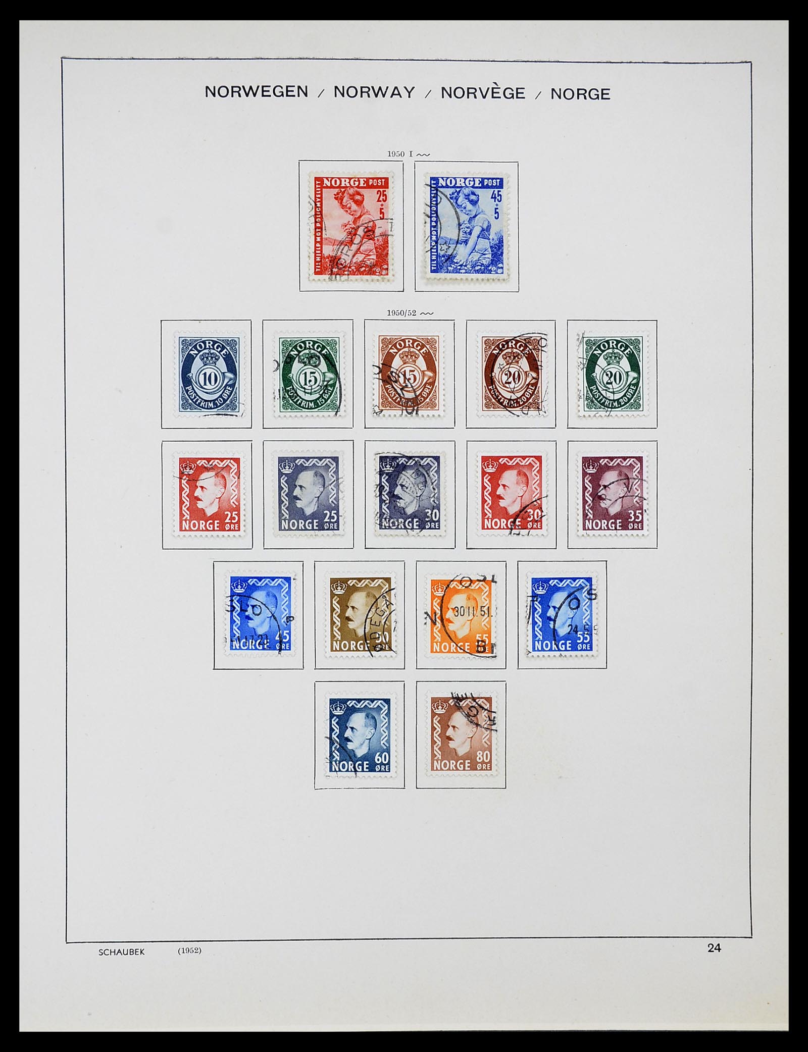 34696 025 - Postzegelverzameling 34696 Noorwegen 1856-1999.