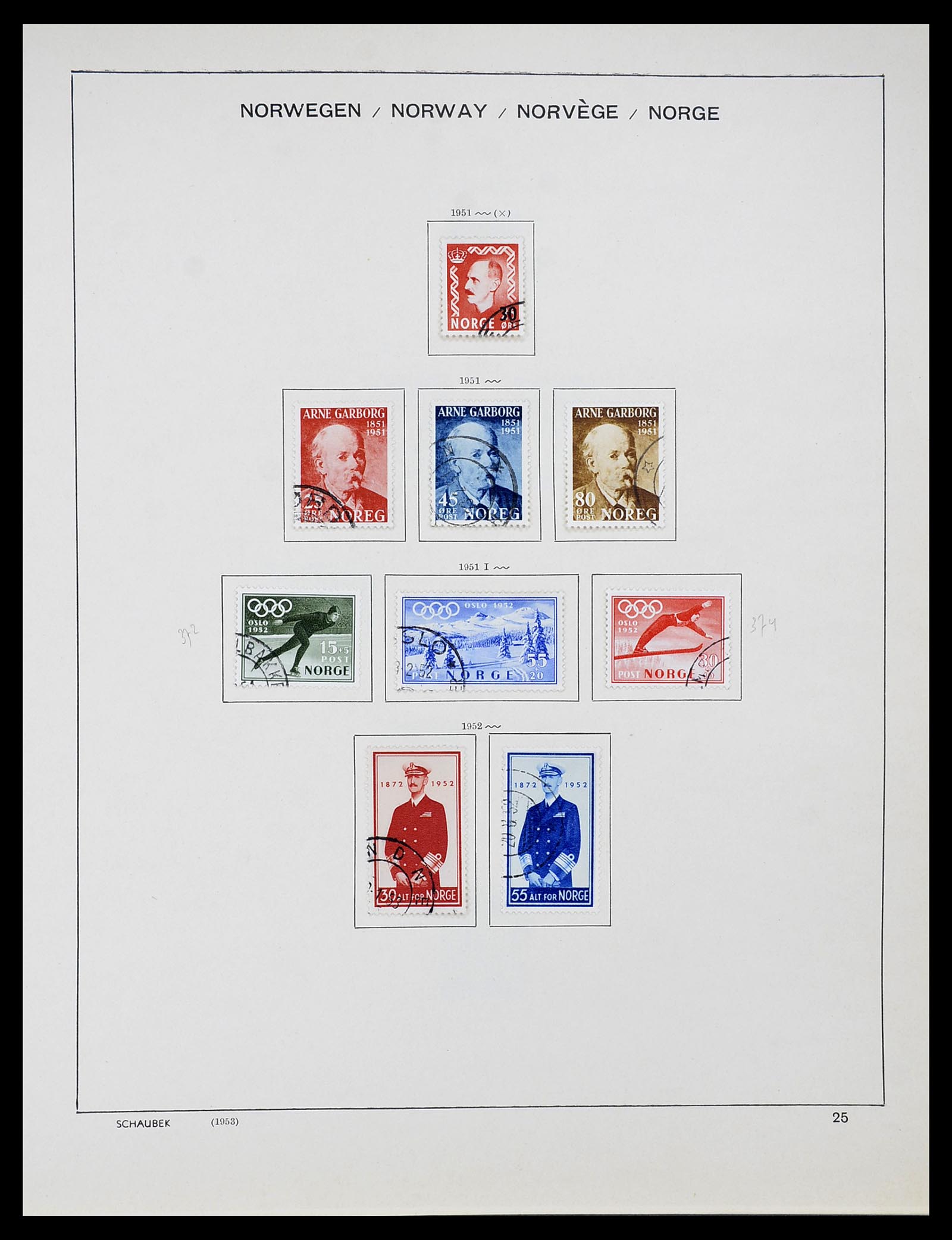 34696 026 - Postzegelverzameling 34696 Noorwegen 1856-1999.