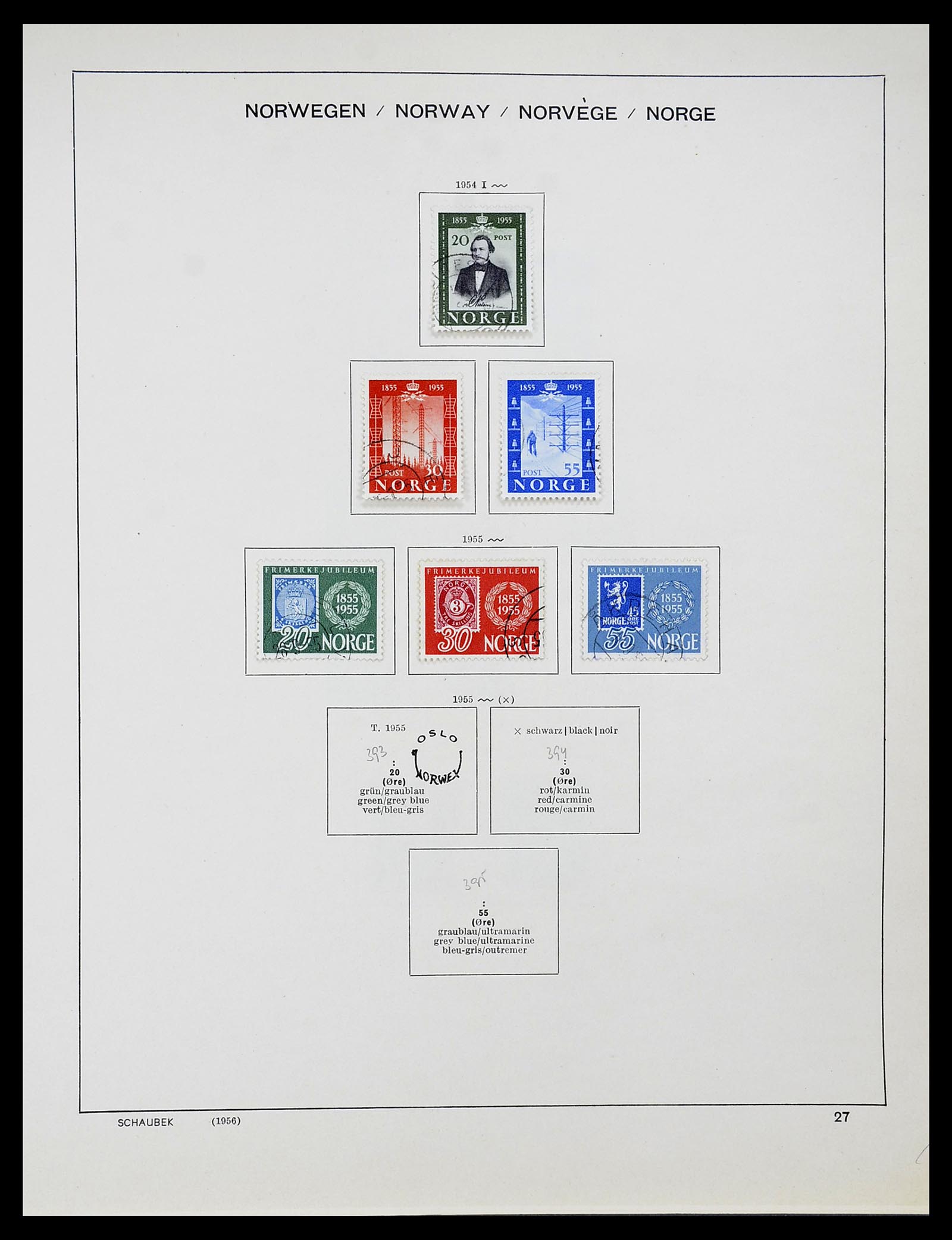 34696 028 - Postzegelverzameling 34696 Noorwegen 1856-1999.