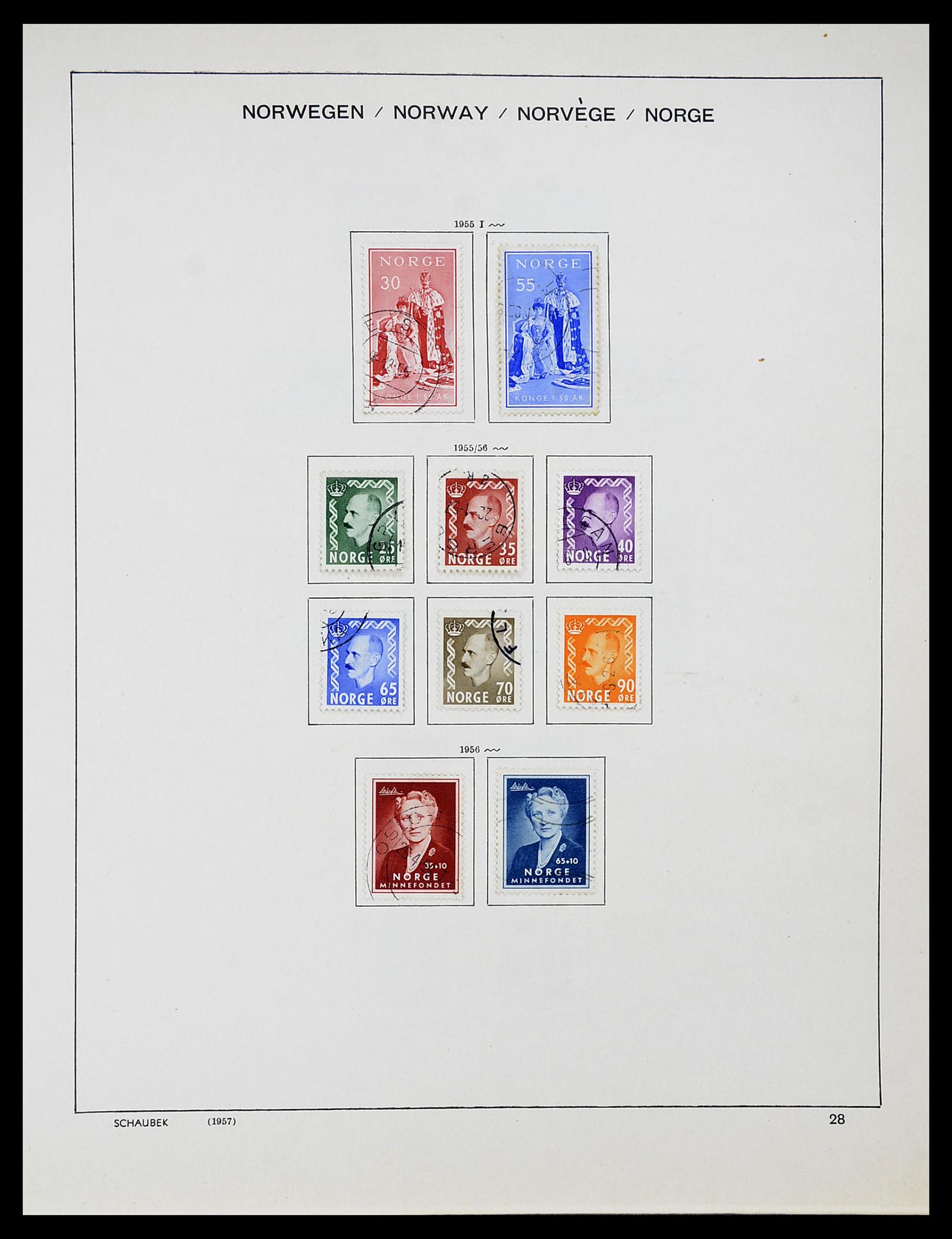 34696 029 - Postzegelverzameling 34696 Noorwegen 1856-1999.