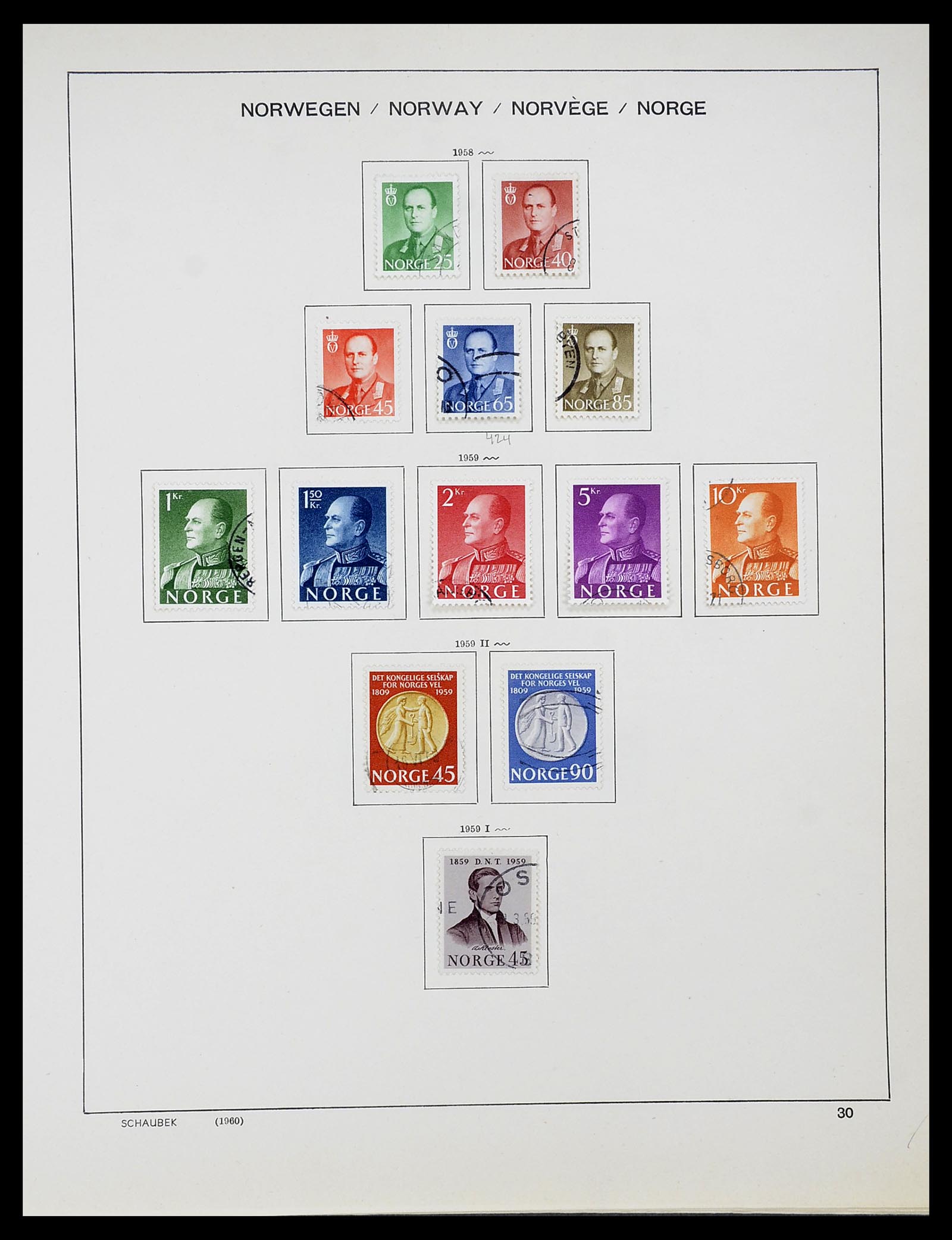 34696 031 - Postzegelverzameling 34696 Noorwegen 1856-1999.
