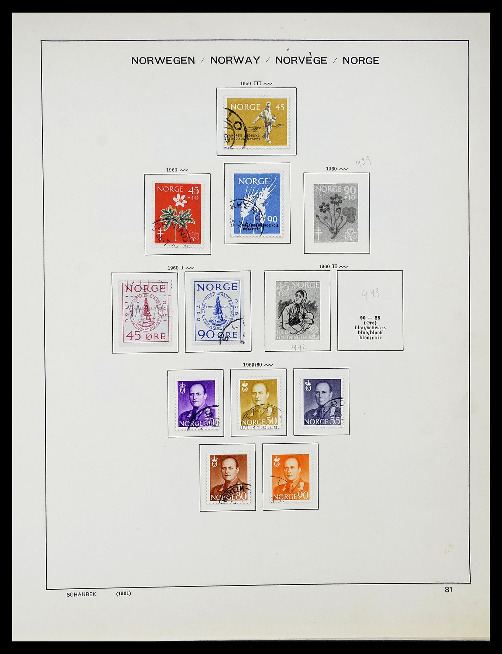 34696 032 - Postzegelverzameling 34696 Noorwegen 1856-1999.
