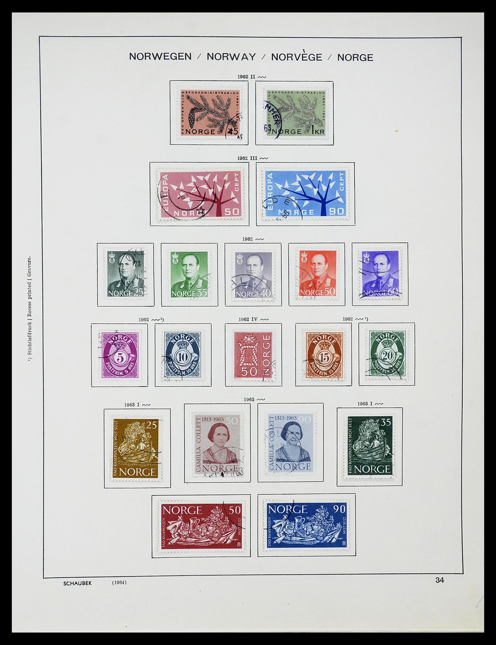 34696 035 - Postzegelverzameling 34696 Noorwegen 1856-1999.