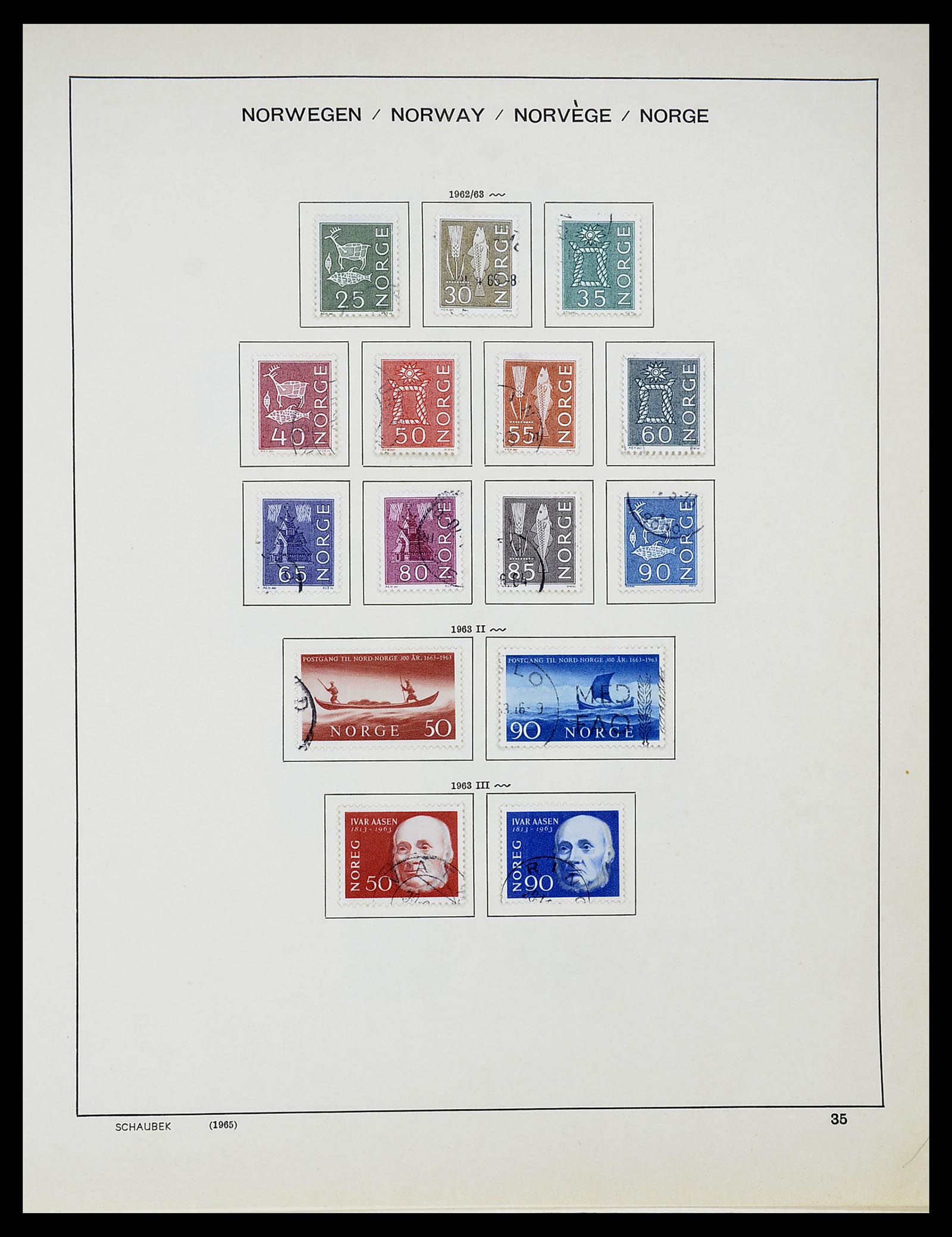 34696 036 - Postzegelverzameling 34696 Noorwegen 1856-1999.