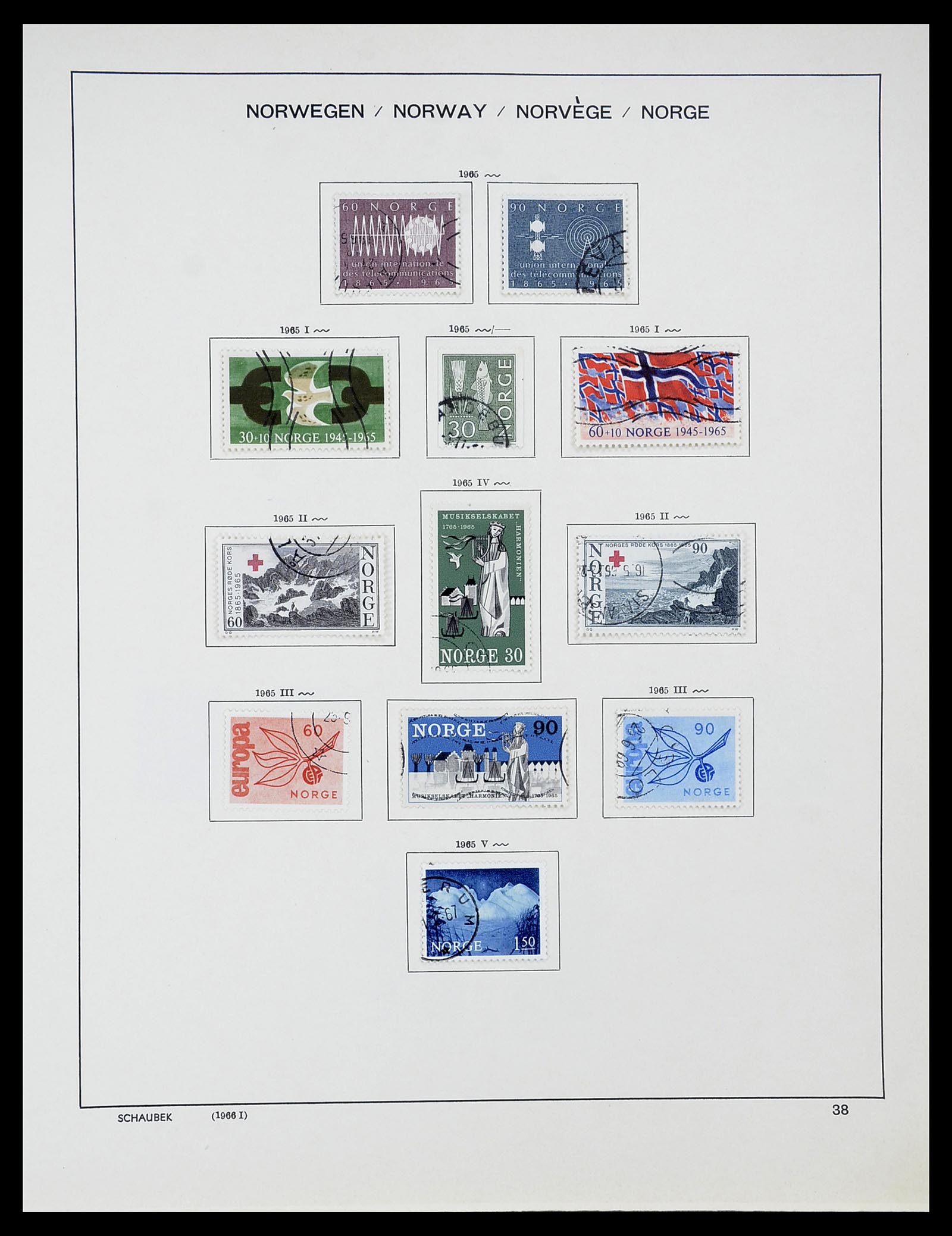 34696 039 - Postzegelverzameling 34696 Noorwegen 1856-1999.