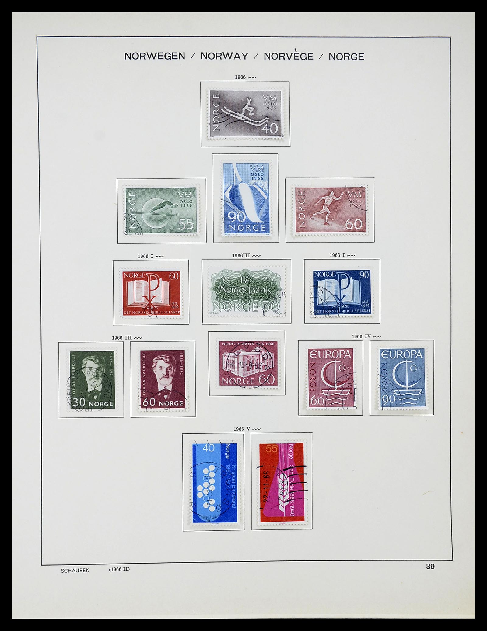 34696 040 - Postzegelverzameling 34696 Noorwegen 1856-1999.