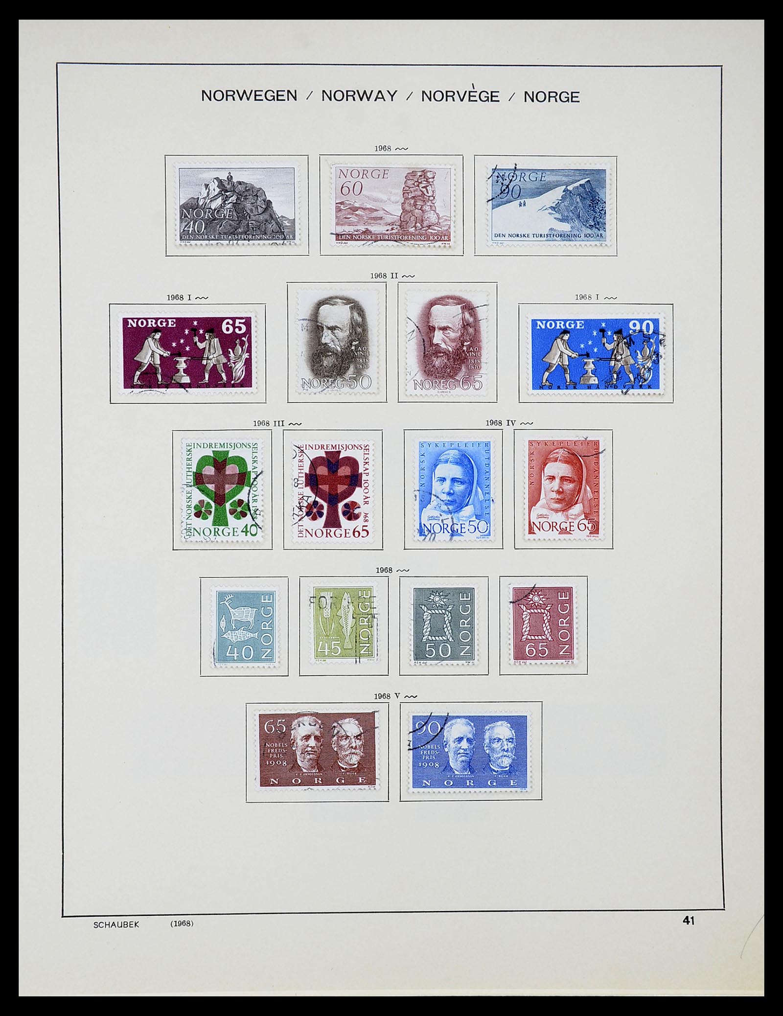 34696 042 - Postzegelverzameling 34696 Noorwegen 1856-1999.