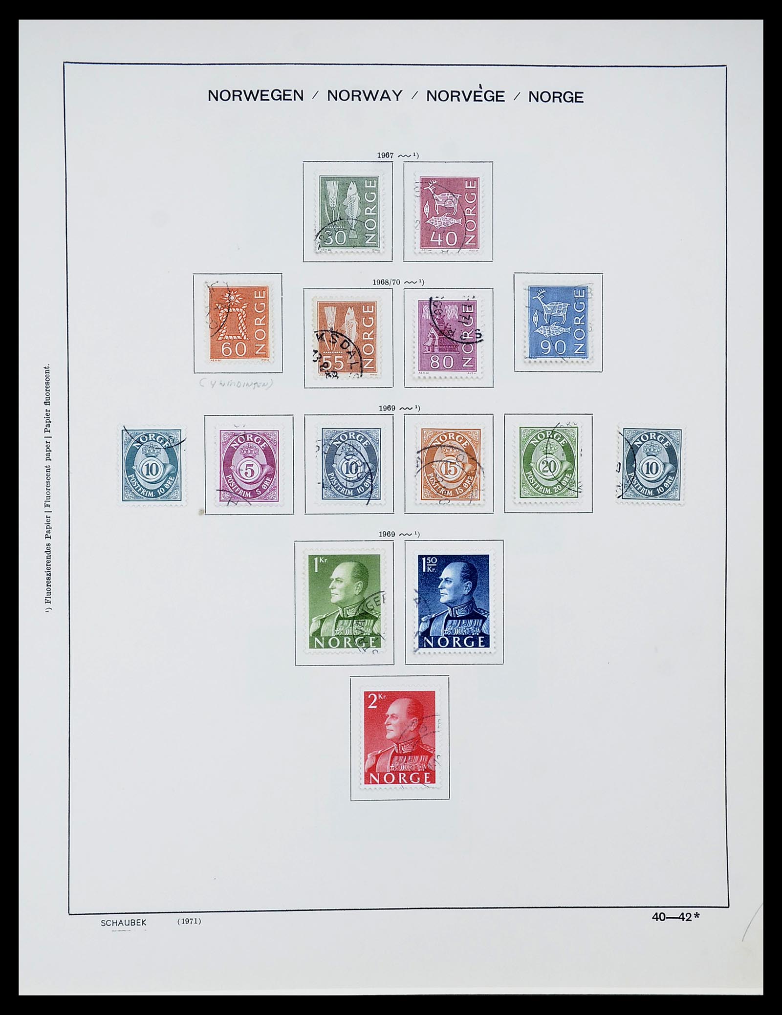 34696 044 - Postzegelverzameling 34696 Noorwegen 1856-1999.