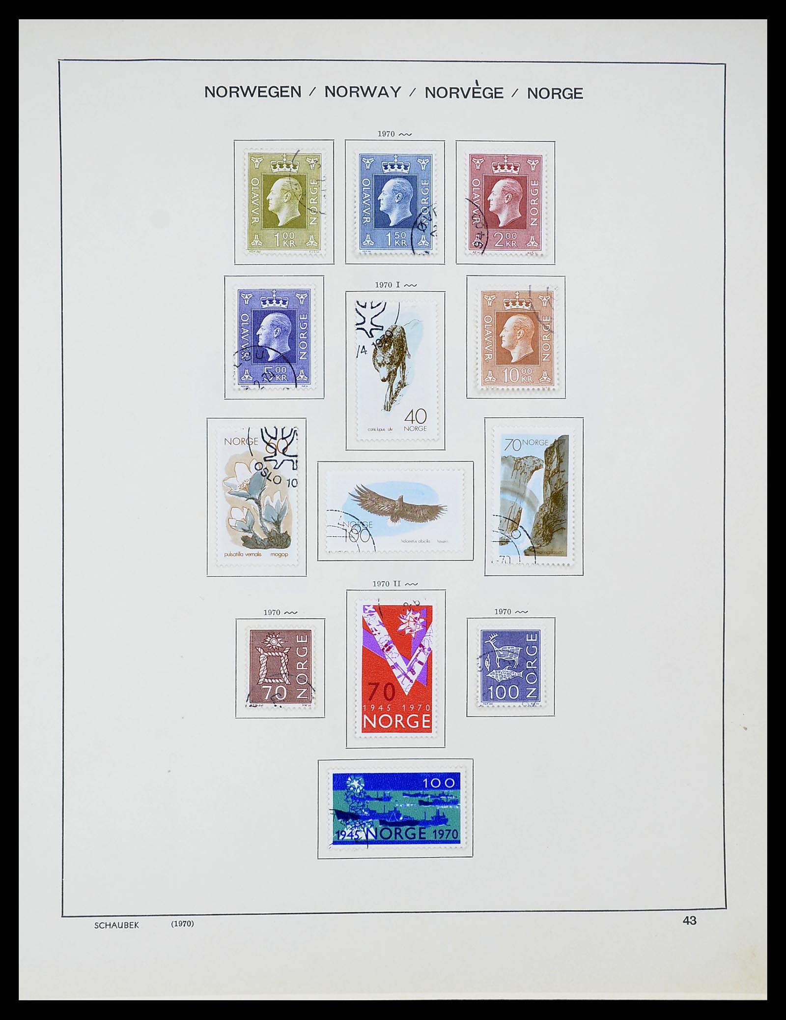 34696 045 - Postzegelverzameling 34696 Noorwegen 1856-1999.