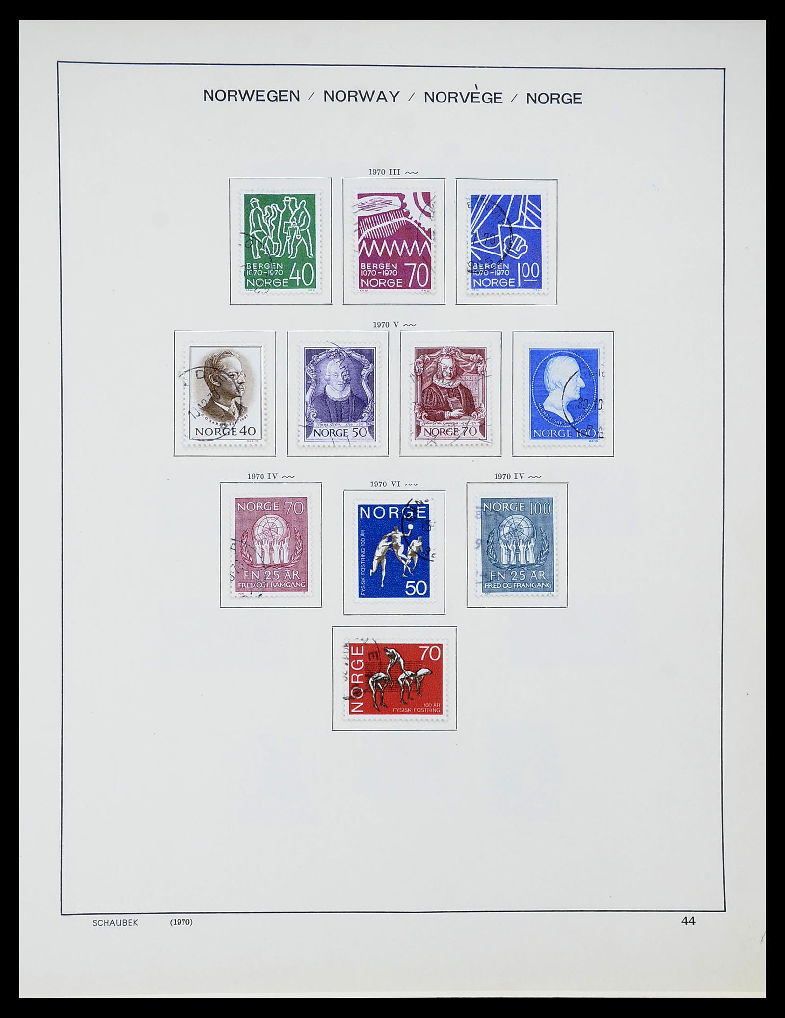 34696 046 - Postzegelverzameling 34696 Noorwegen 1856-1999.