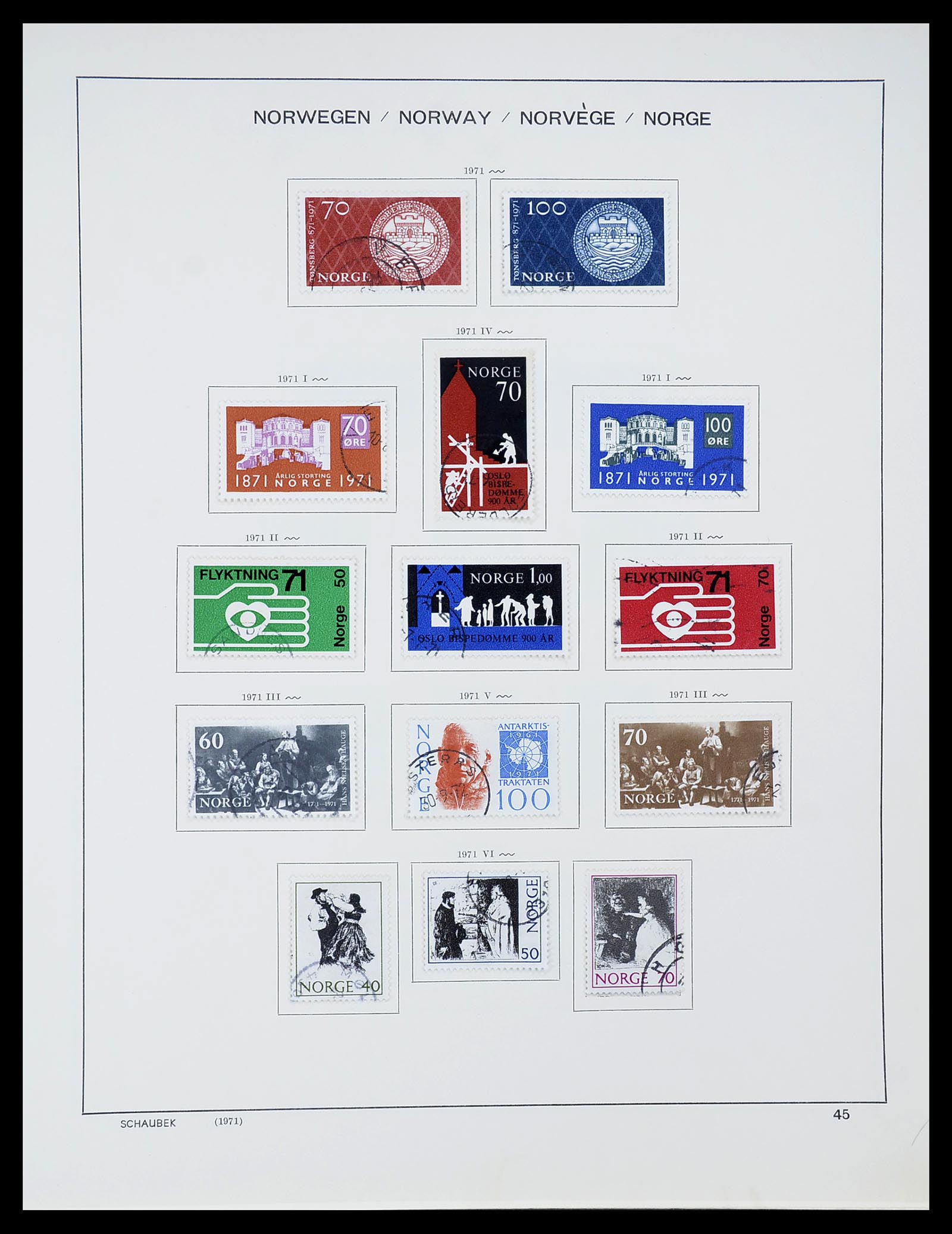 34696 047 - Postzegelverzameling 34696 Noorwegen 1856-1999.
