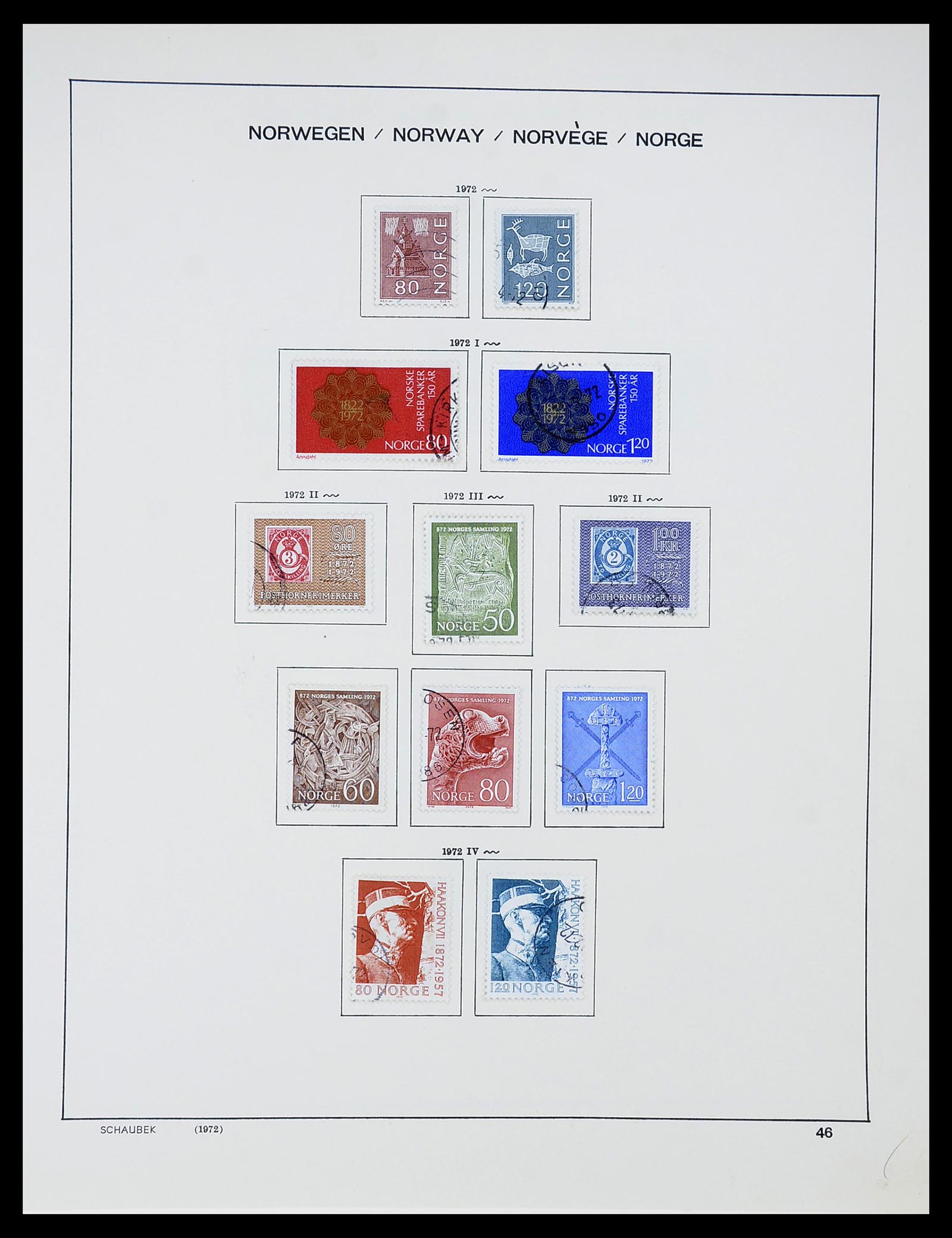 34696 048 - Postzegelverzameling 34696 Noorwegen 1856-1999.