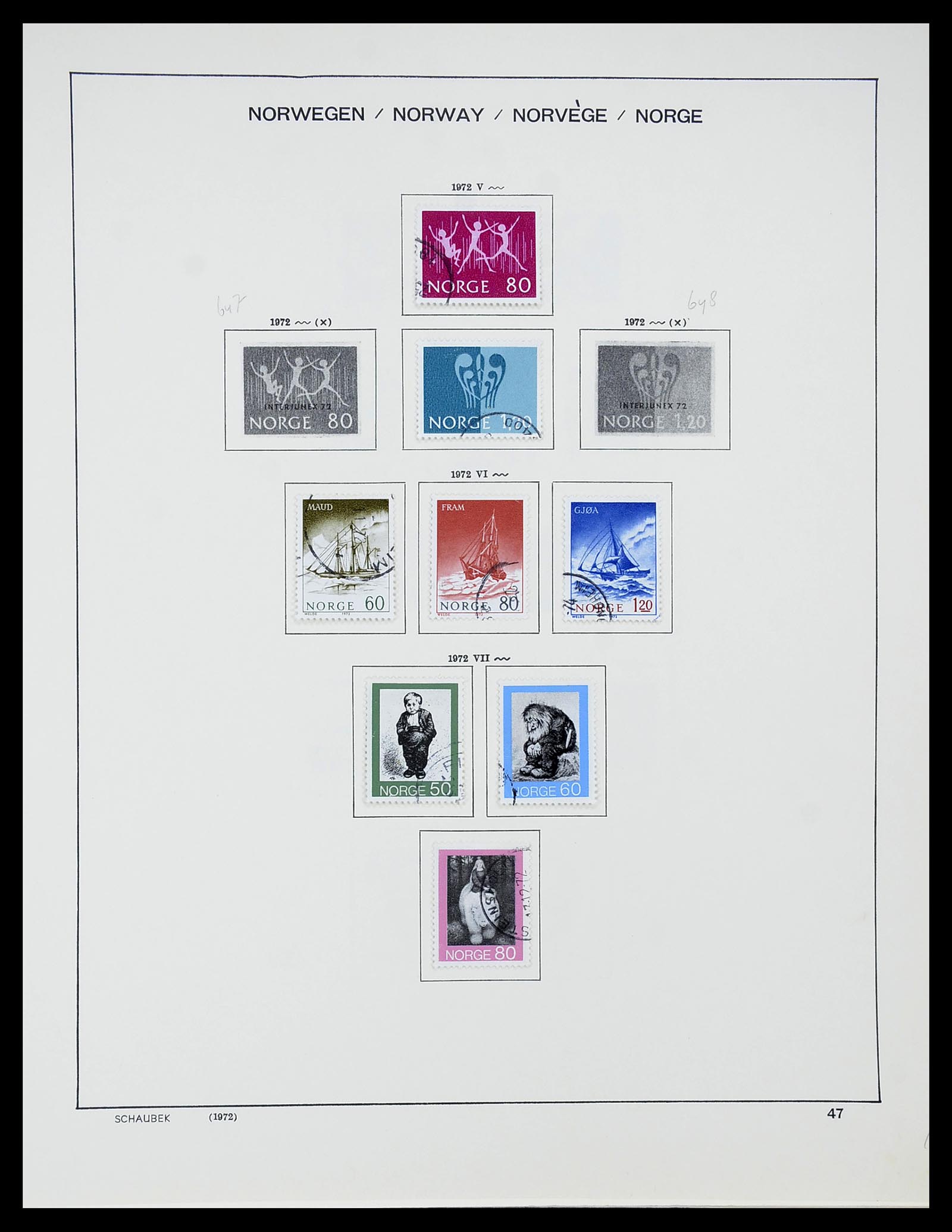 34696 049 - Postzegelverzameling 34696 Noorwegen 1856-1999.
