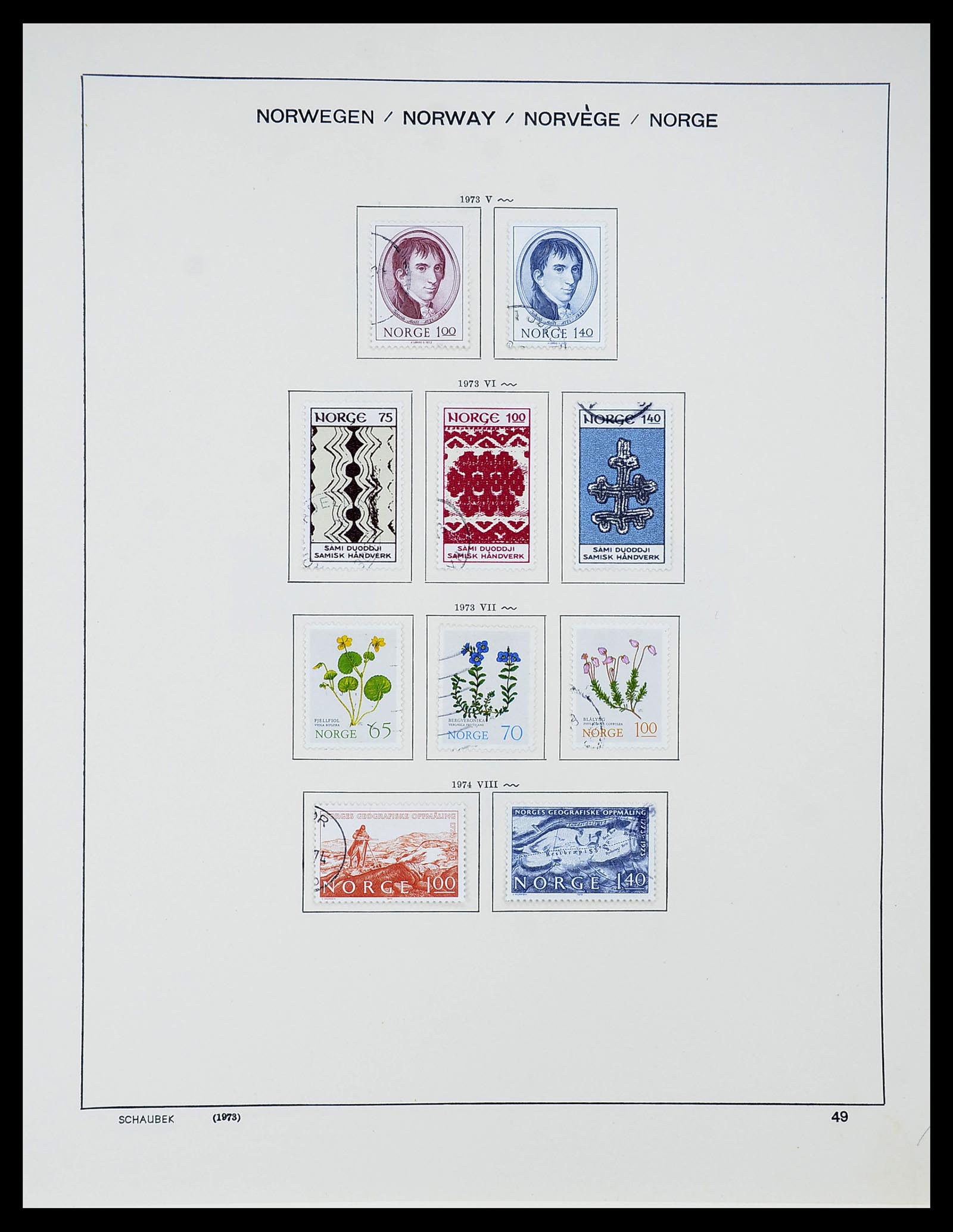 34696 051 - Postzegelverzameling 34696 Noorwegen 1856-1999.