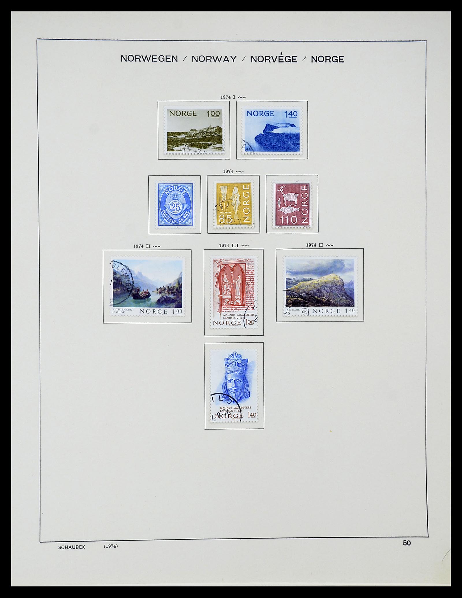 34696 052 - Postzegelverzameling 34696 Noorwegen 1856-1999.