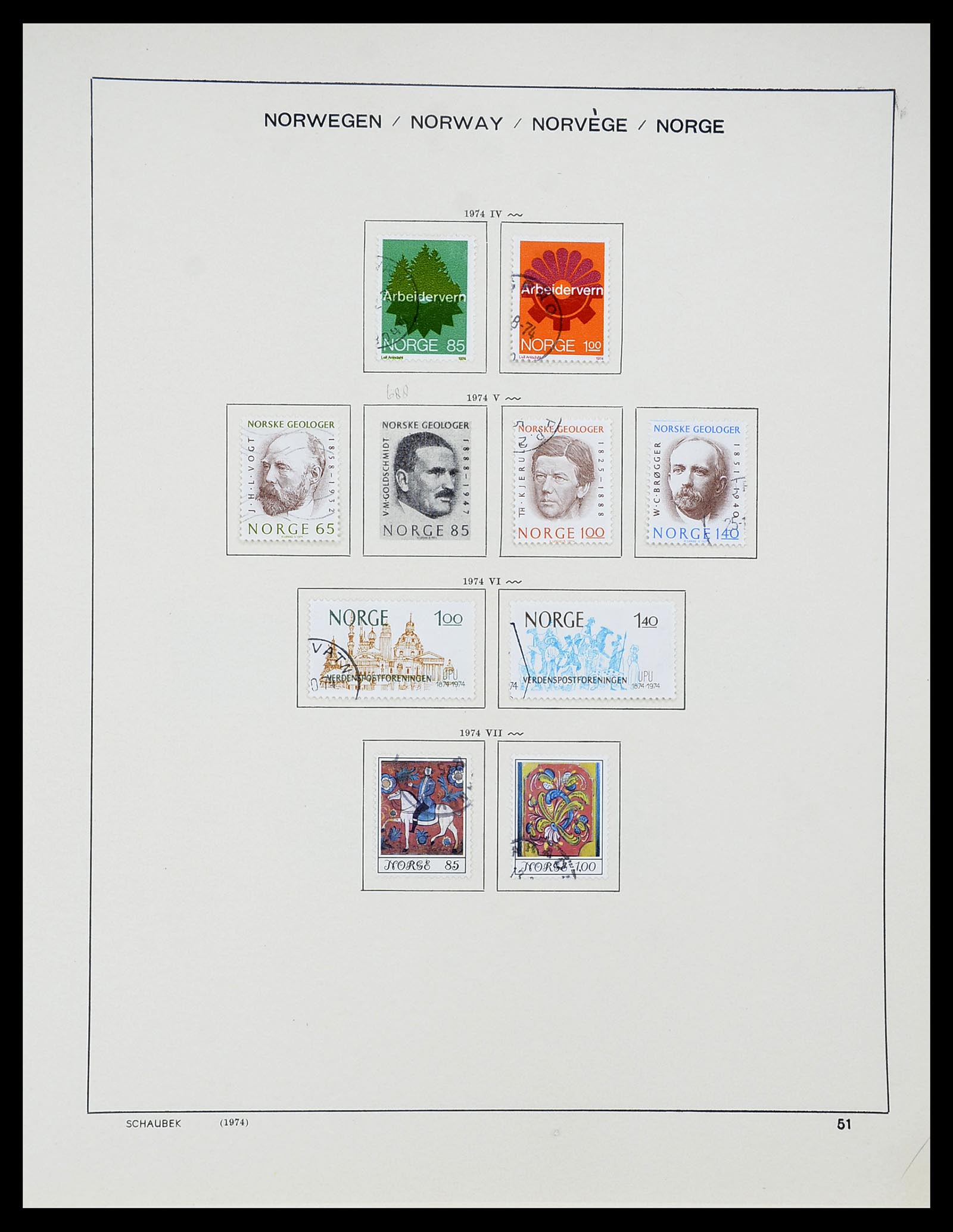 34696 053 - Postzegelverzameling 34696 Noorwegen 1856-1999.