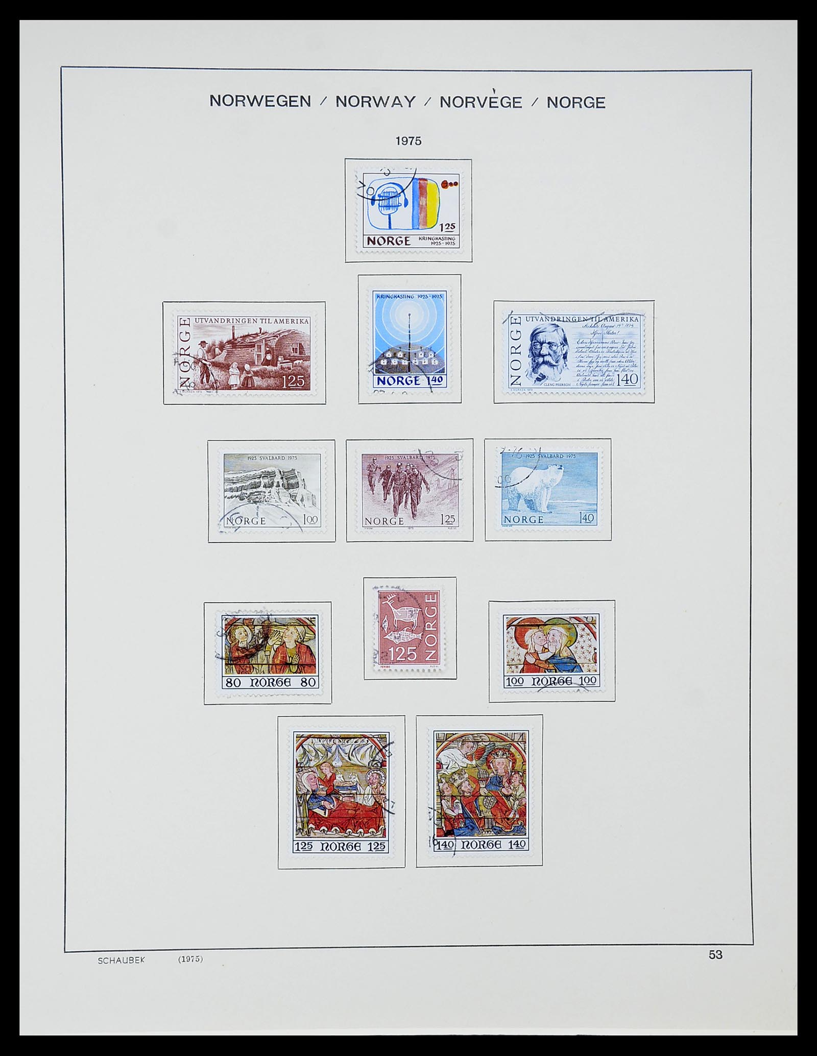 34696 055 - Postzegelverzameling 34696 Noorwegen 1856-1999.