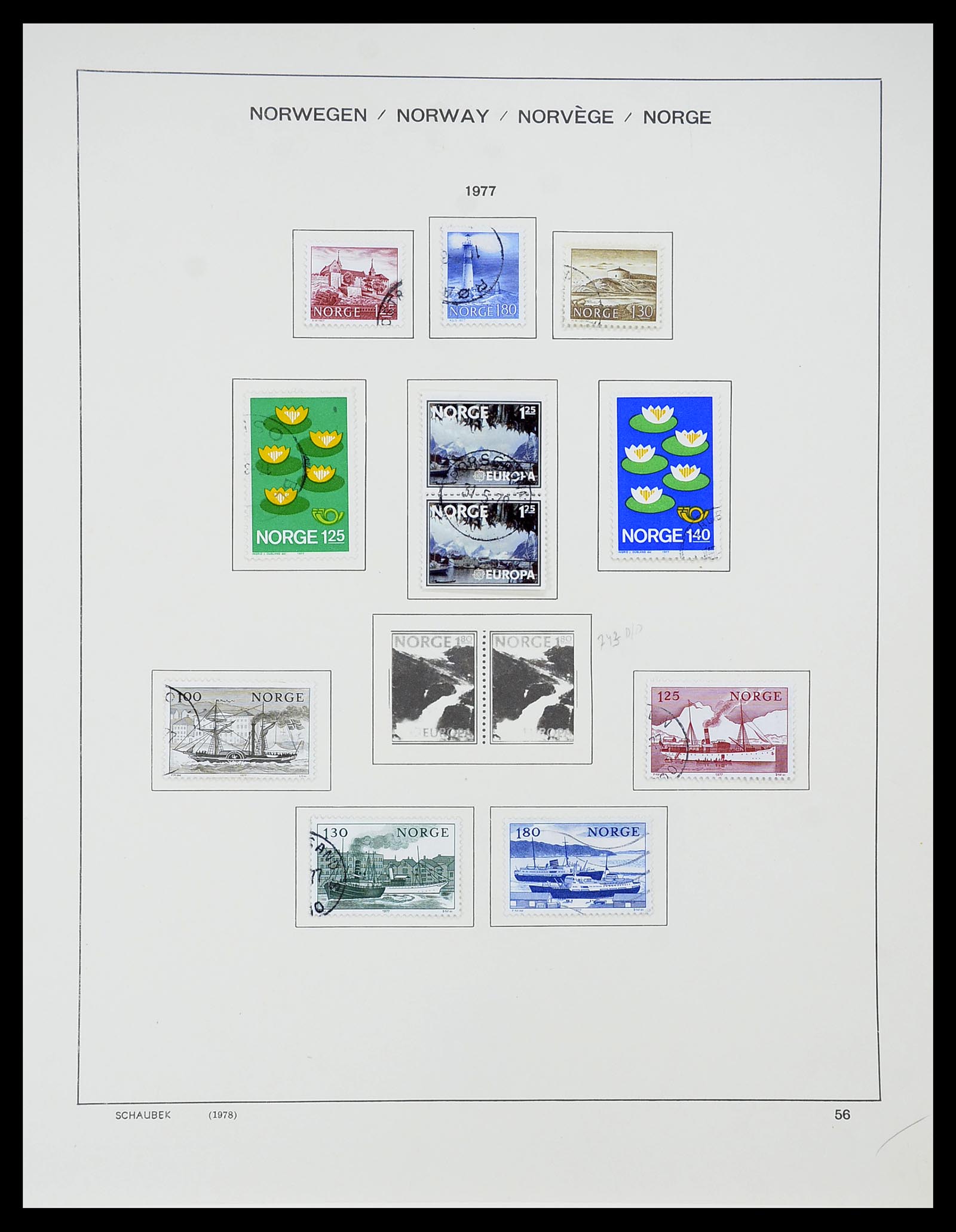 34696 058 - Postzegelverzameling 34696 Noorwegen 1856-1999.