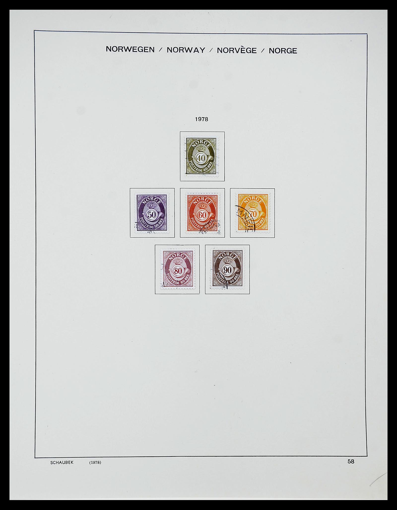 34696 060 - Postzegelverzameling 34696 Noorwegen 1856-1999.