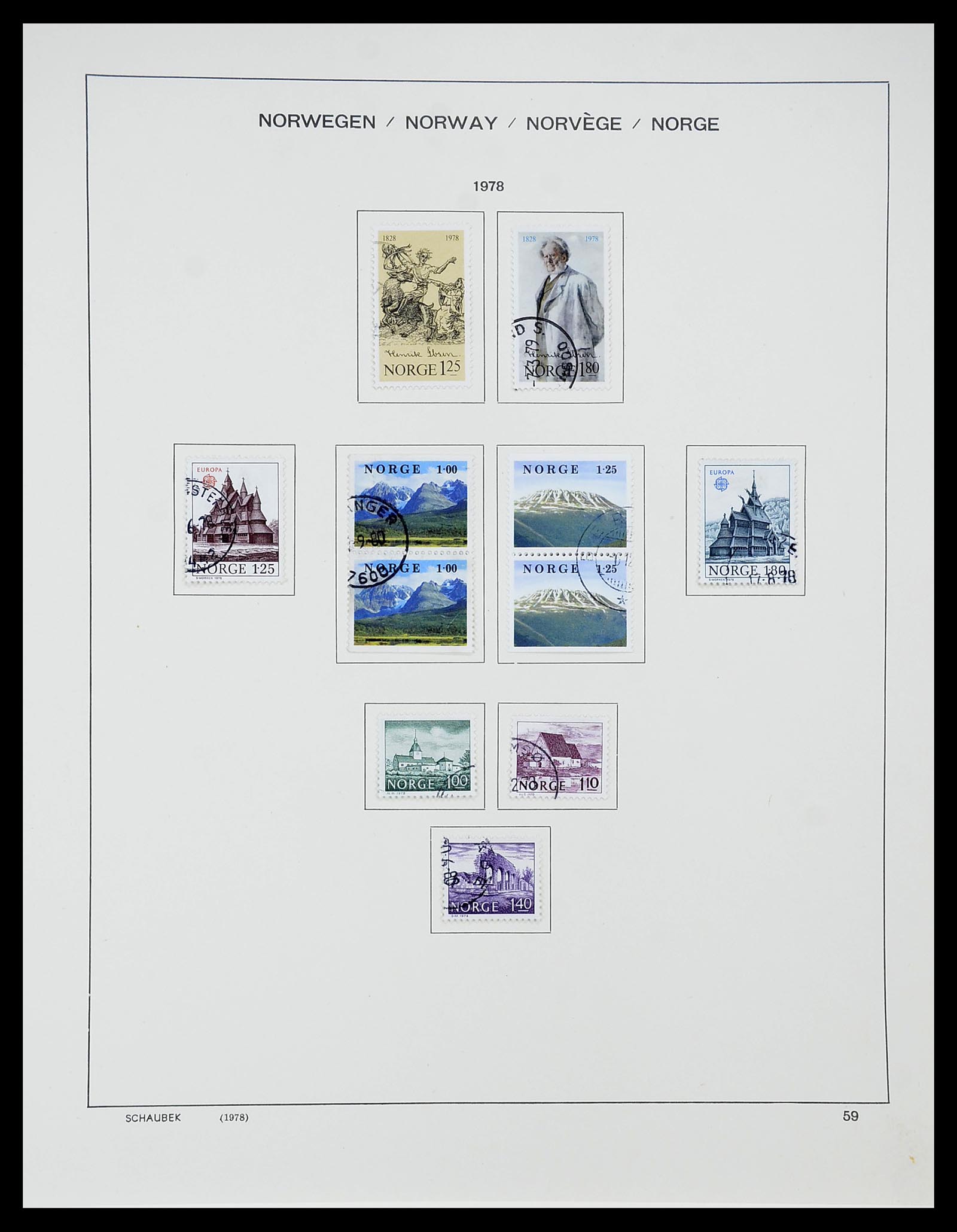 34696 061 - Postzegelverzameling 34696 Noorwegen 1856-1999.