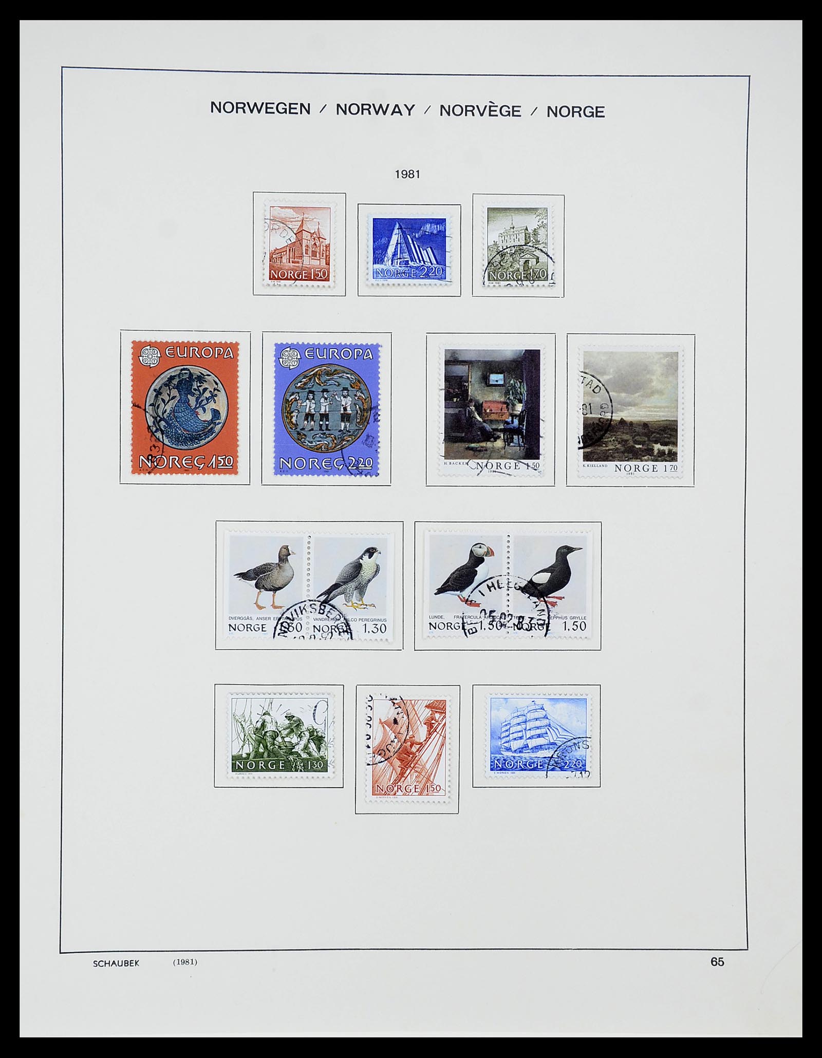 34696 068 - Postzegelverzameling 34696 Noorwegen 1856-1999.