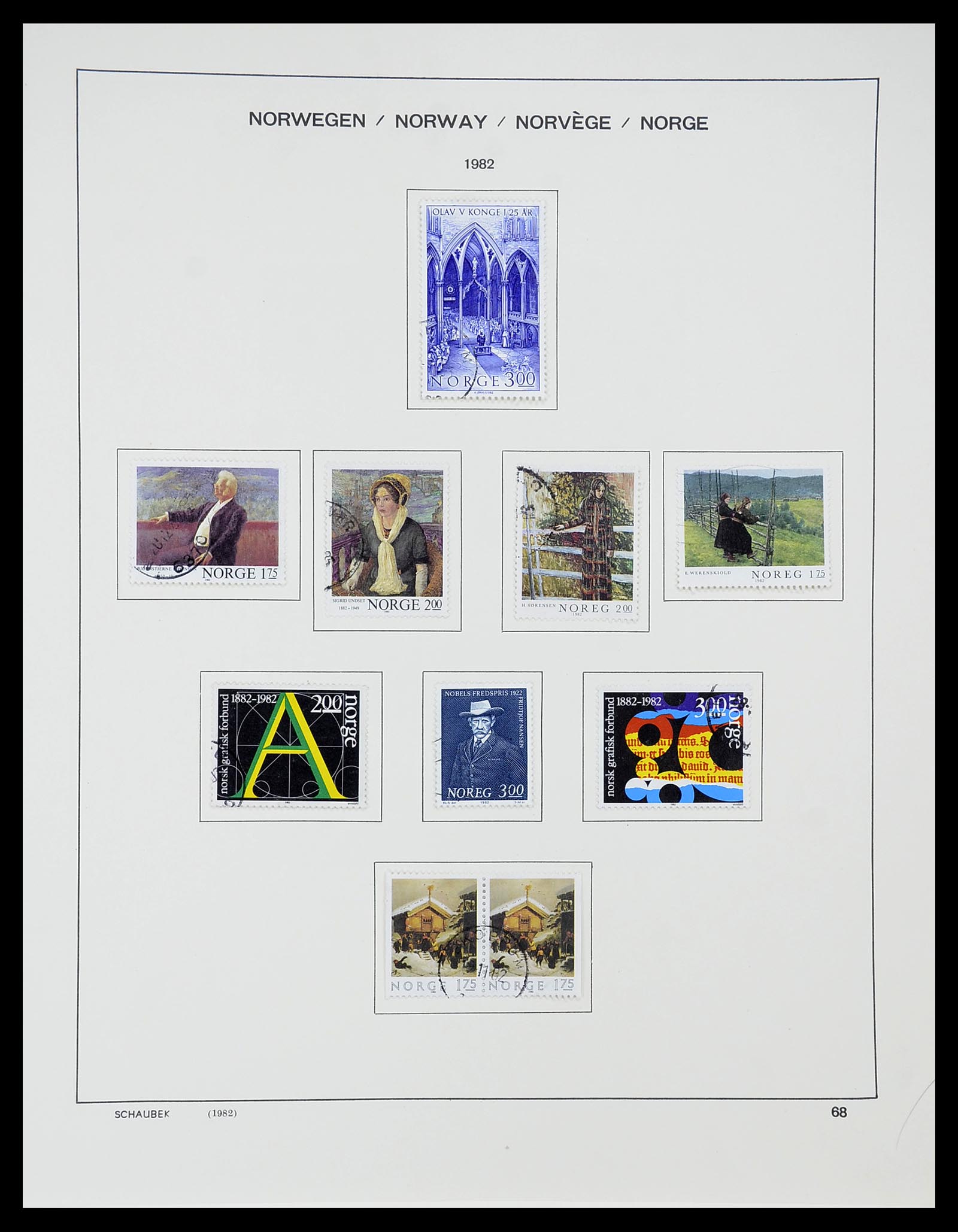 34696 071 - Postzegelverzameling 34696 Noorwegen 1856-1999.