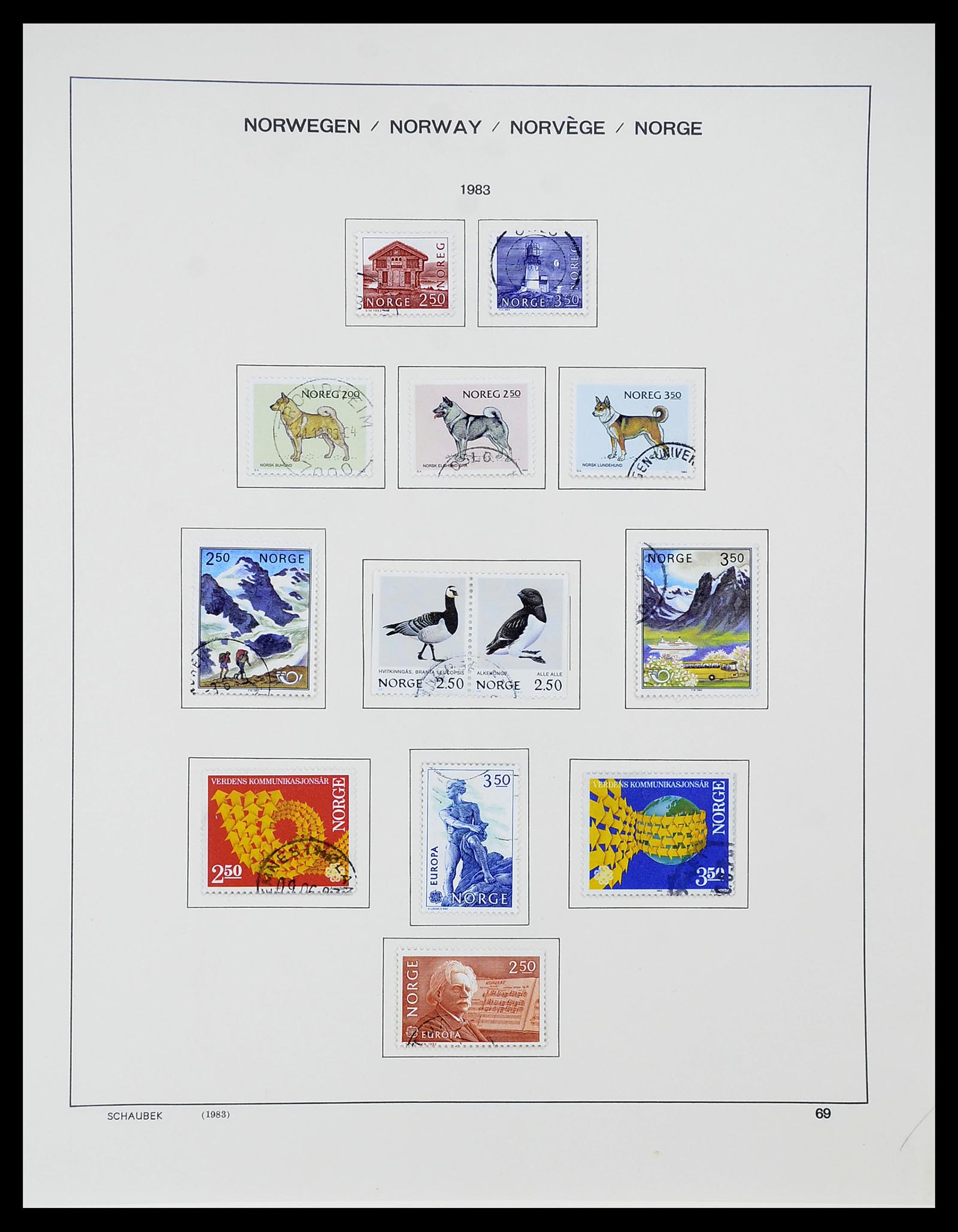 34696 072 - Postzegelverzameling 34696 Noorwegen 1856-1999.