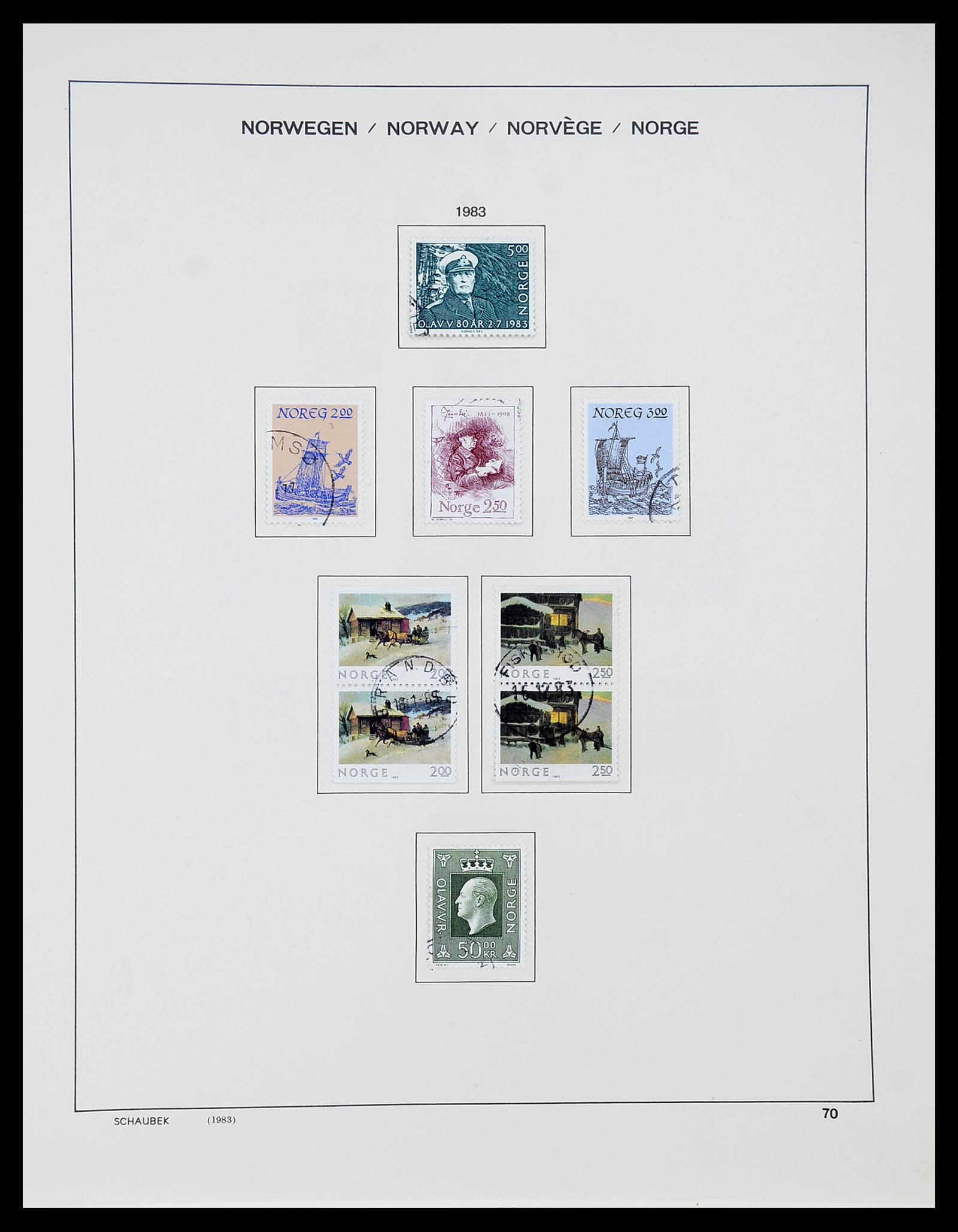 34696 073 - Postzegelverzameling 34696 Noorwegen 1856-1999.