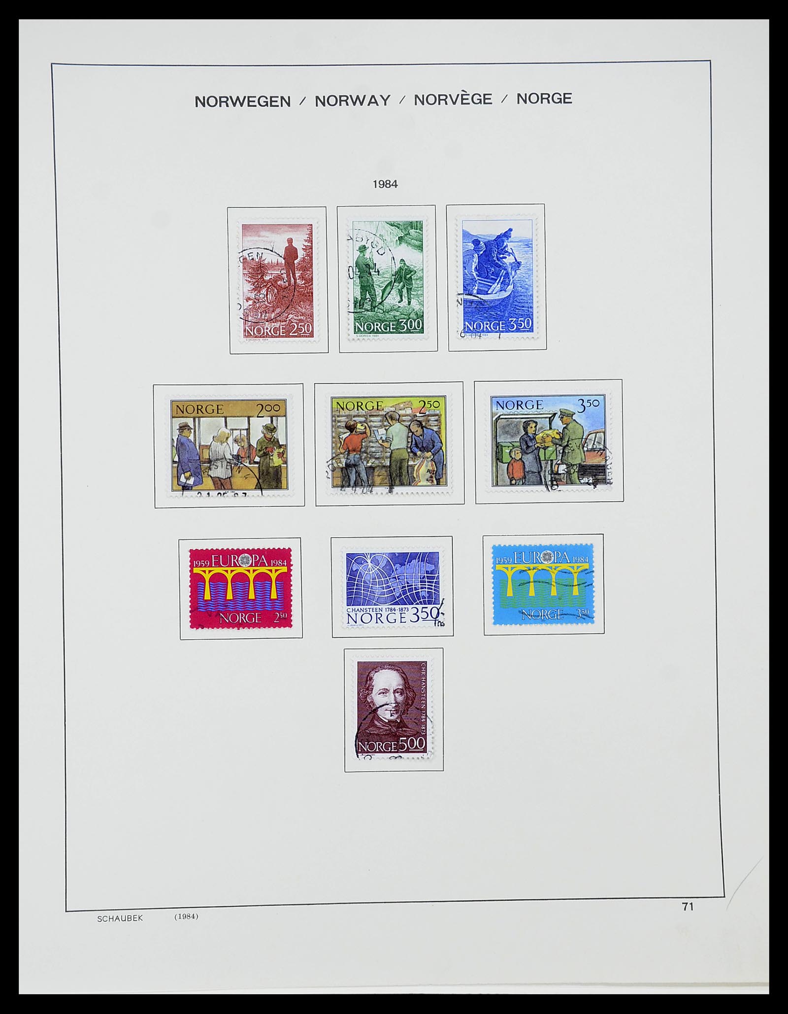 34696 074 - Postzegelverzameling 34696 Noorwegen 1856-1999.