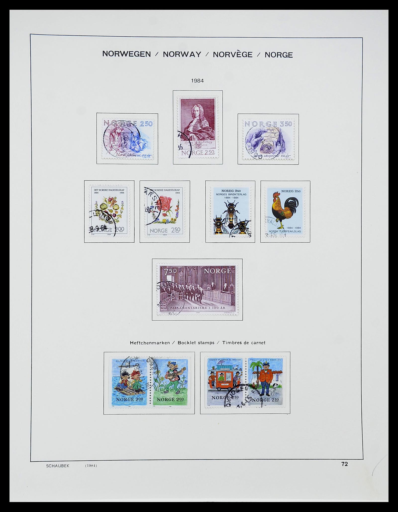 34696 075 - Postzegelverzameling 34696 Noorwegen 1856-1999.