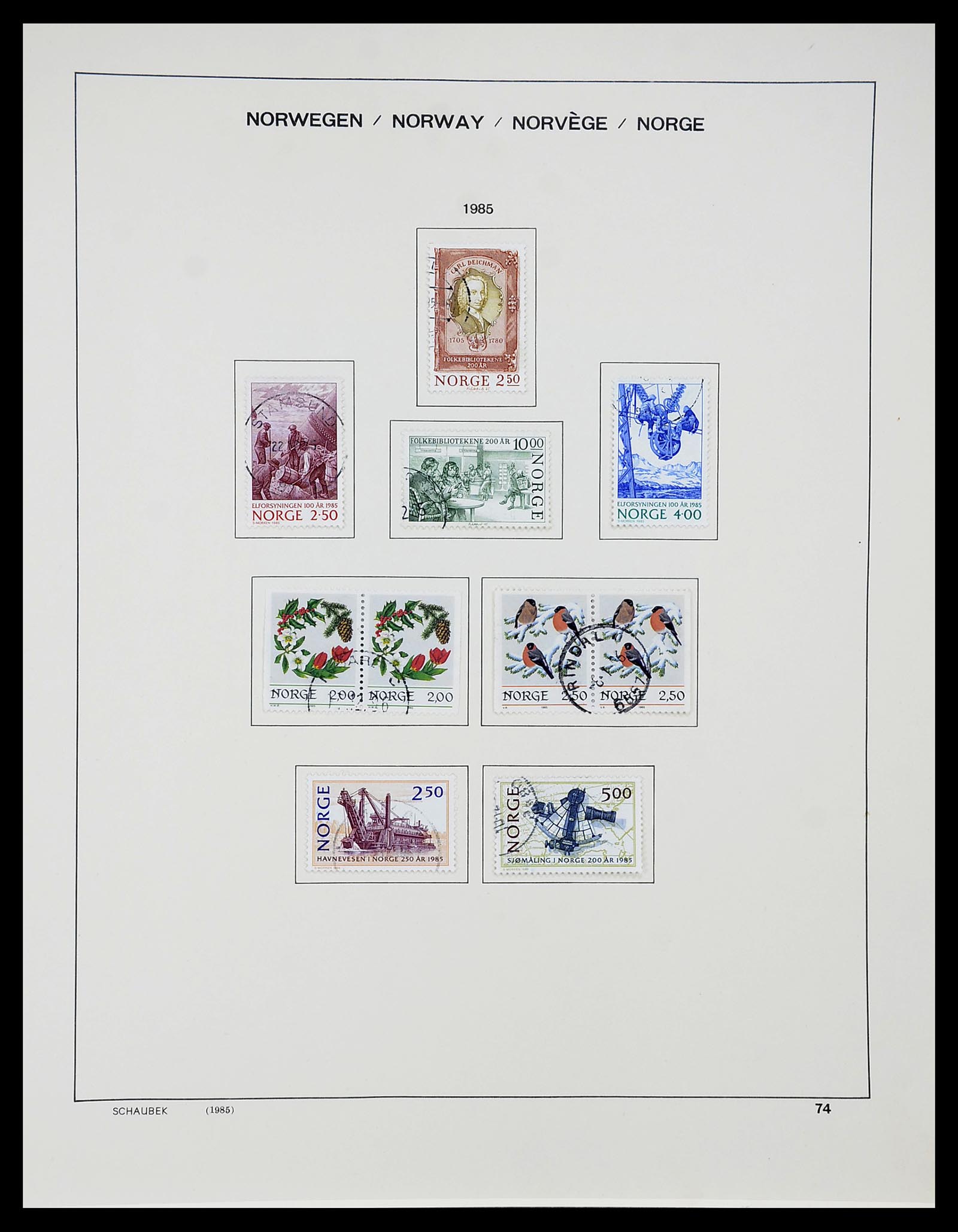 34696 077 - Postzegelverzameling 34696 Noorwegen 1856-1999.
