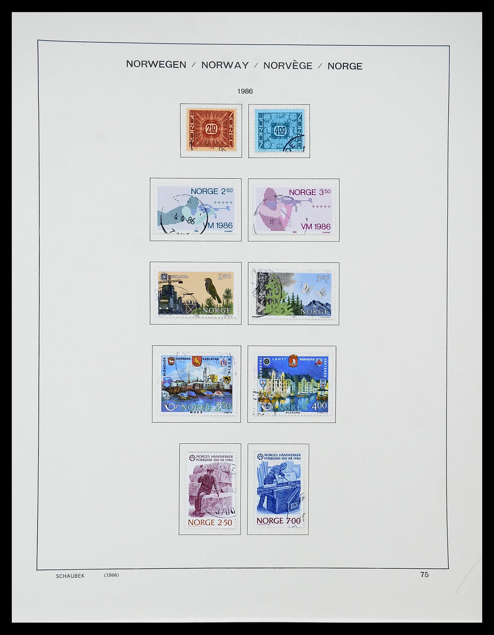 34696 078 - Postzegelverzameling 34696 Noorwegen 1856-1999.