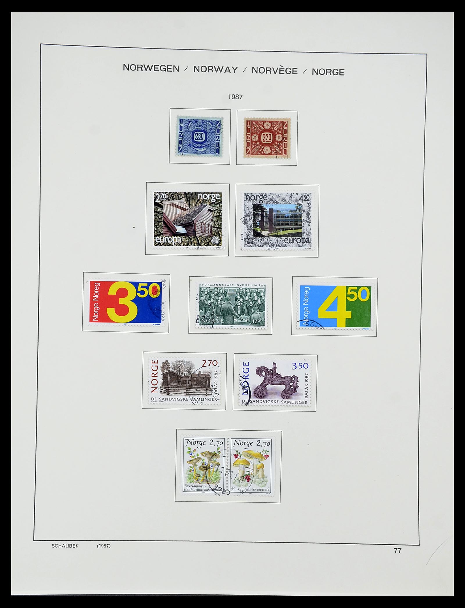 34696 080 - Postzegelverzameling 34696 Noorwegen 1856-1999.