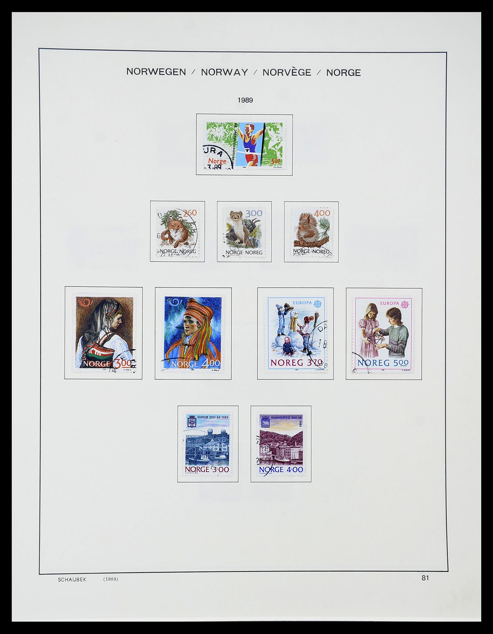 34696 086 - Postzegelverzameling 34696 Noorwegen 1856-1999.