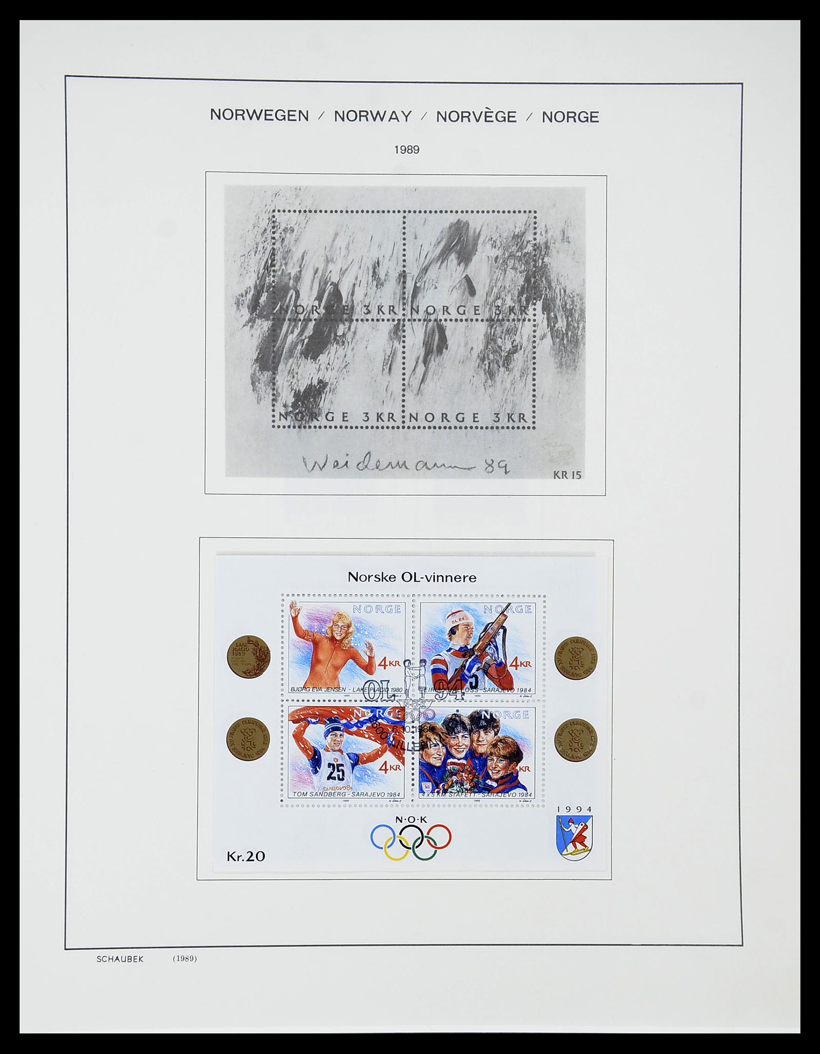 34696 088 - Postzegelverzameling 34696 Noorwegen 1856-1999.