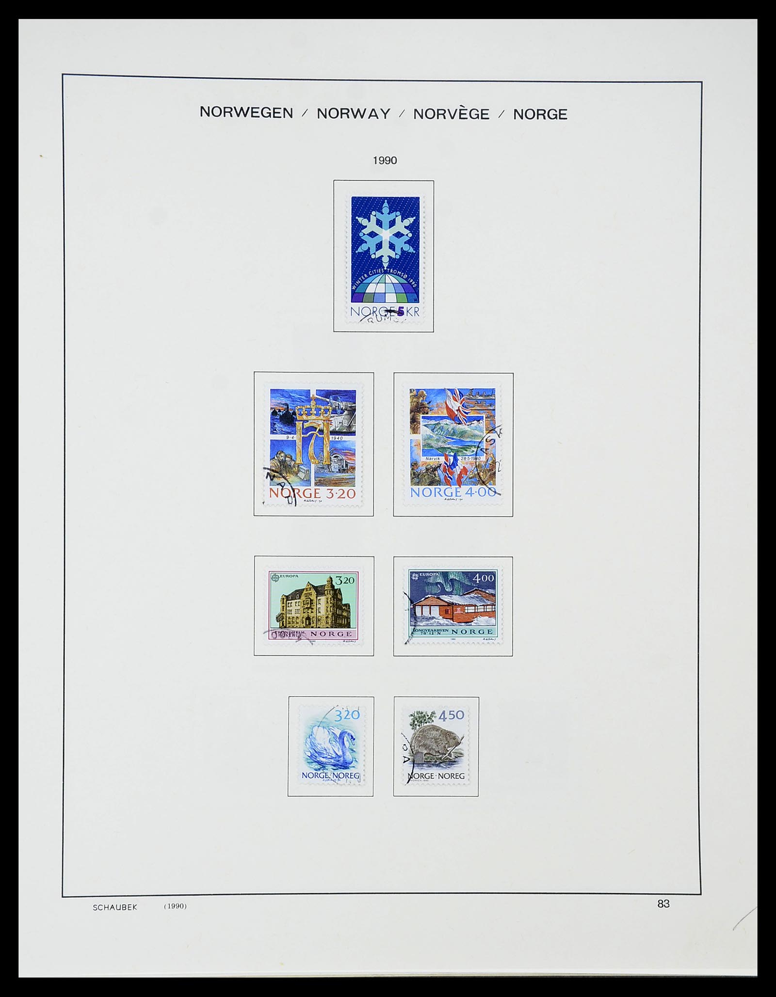 34696 089 - Postzegelverzameling 34696 Noorwegen 1856-1999.