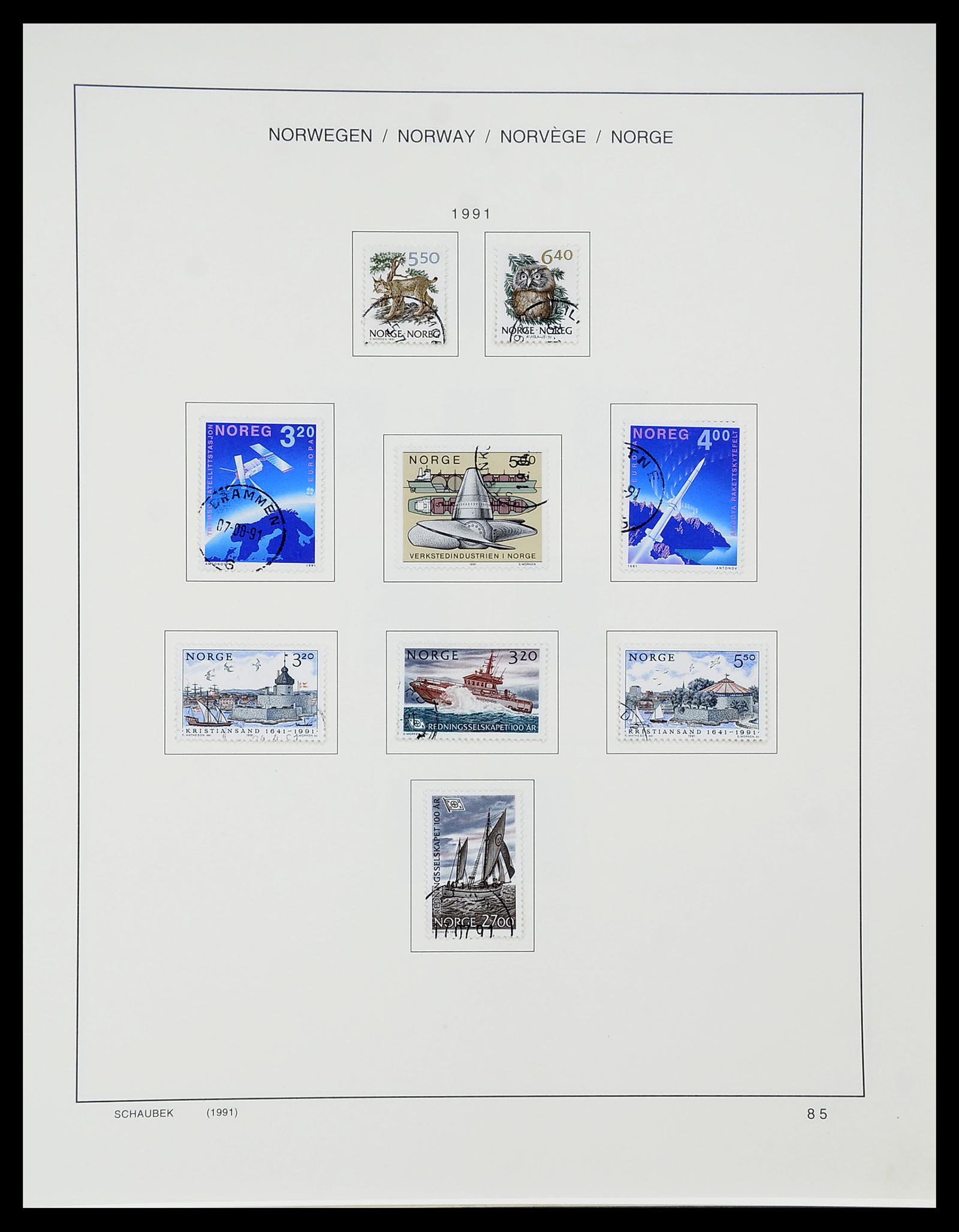 34696 092 - Postzegelverzameling 34696 Noorwegen 1856-1999.