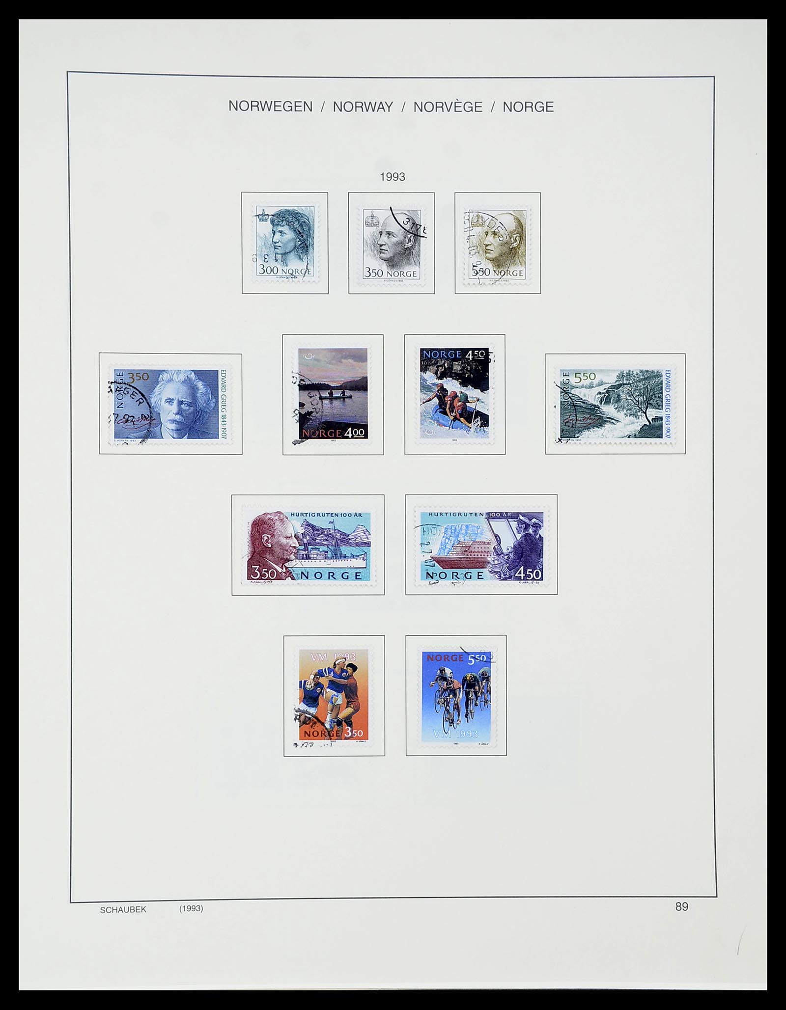34696 097 - Postzegelverzameling 34696 Noorwegen 1856-1999.