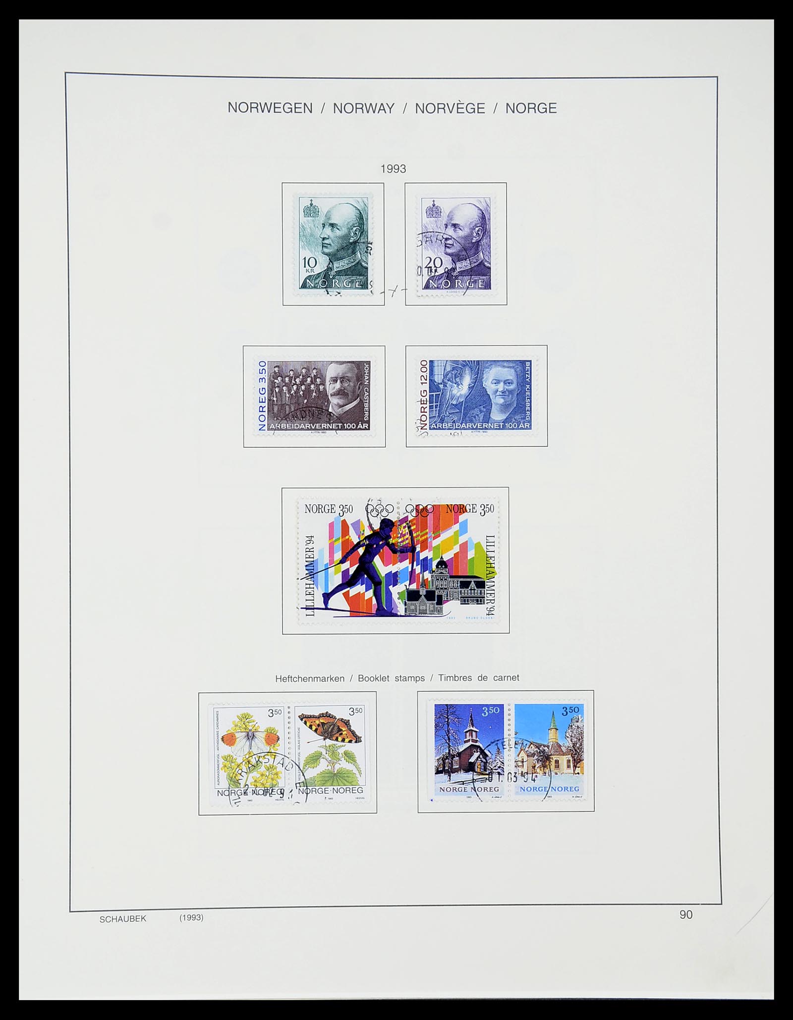 34696 098 - Postzegelverzameling 34696 Noorwegen 1856-1999.