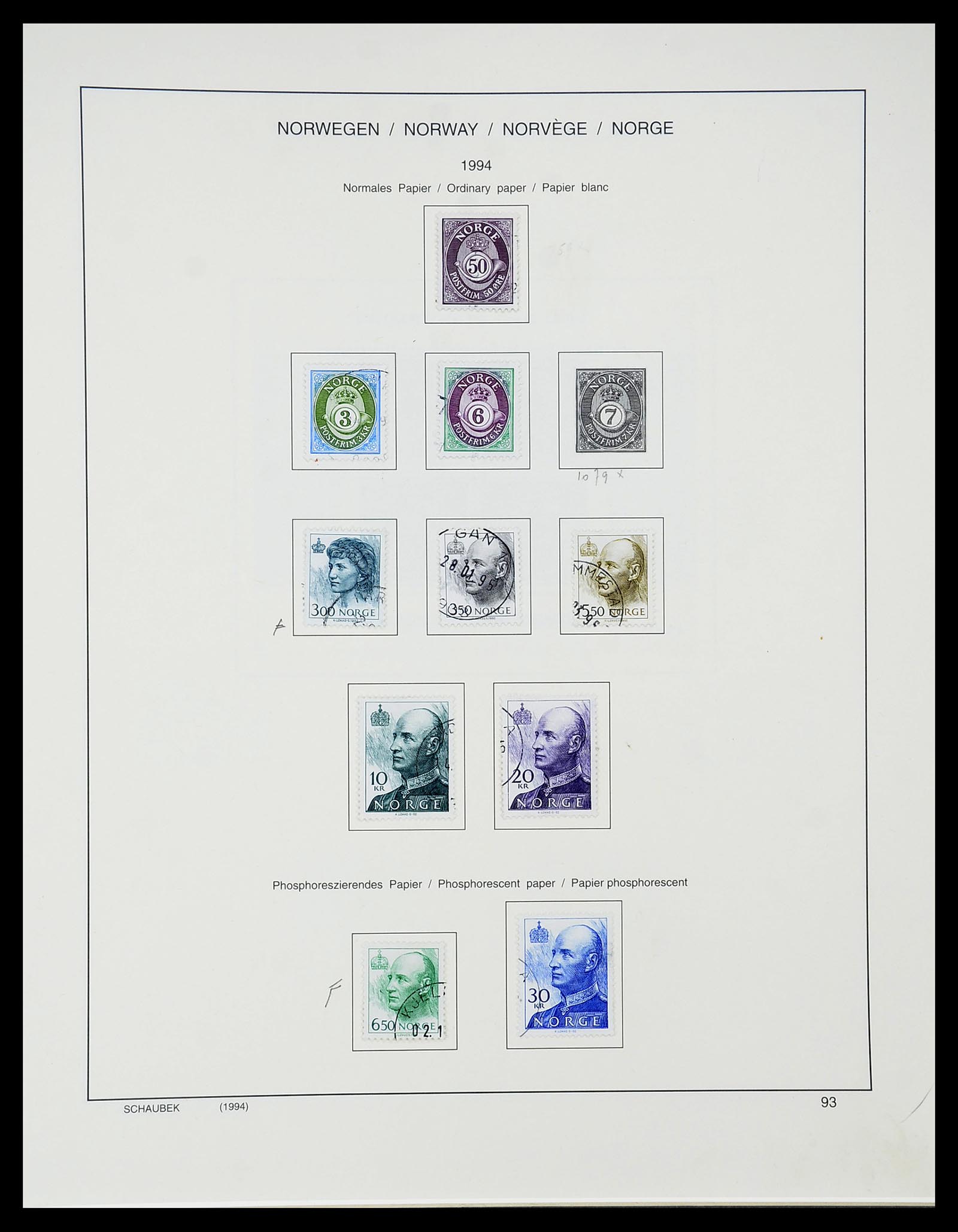 34696 101 - Stamp Collection 34696 Norway 1856-1999.