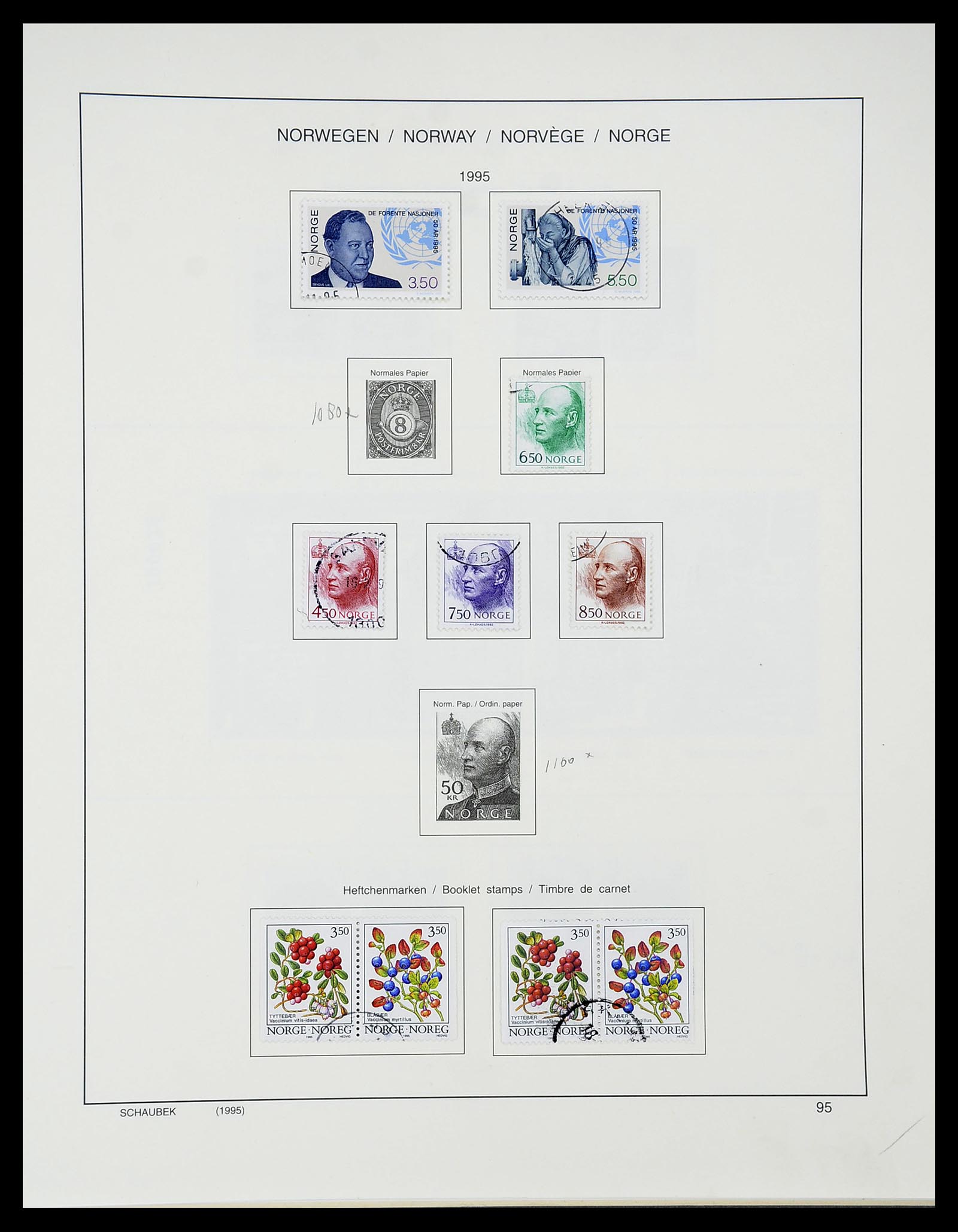 34696 103 - Postzegelverzameling 34696 Noorwegen 1856-1999.