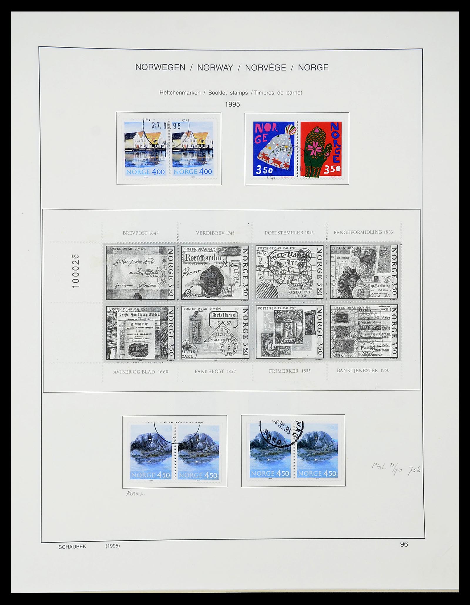 34696 104 - Stamp Collection 34696 Norway 1856-1999.