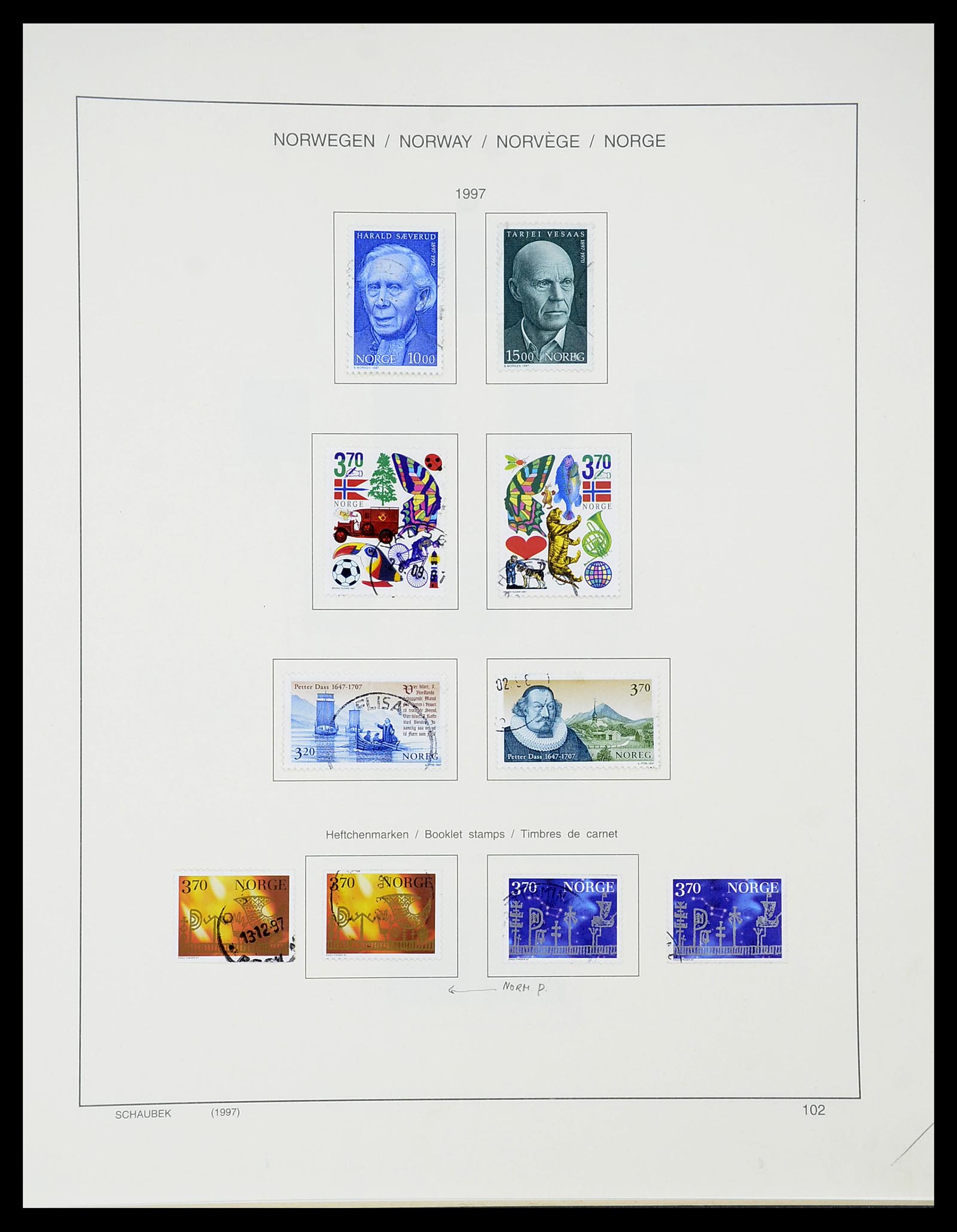 34696 110 - Postzegelverzameling 34696 Noorwegen 1856-1999.