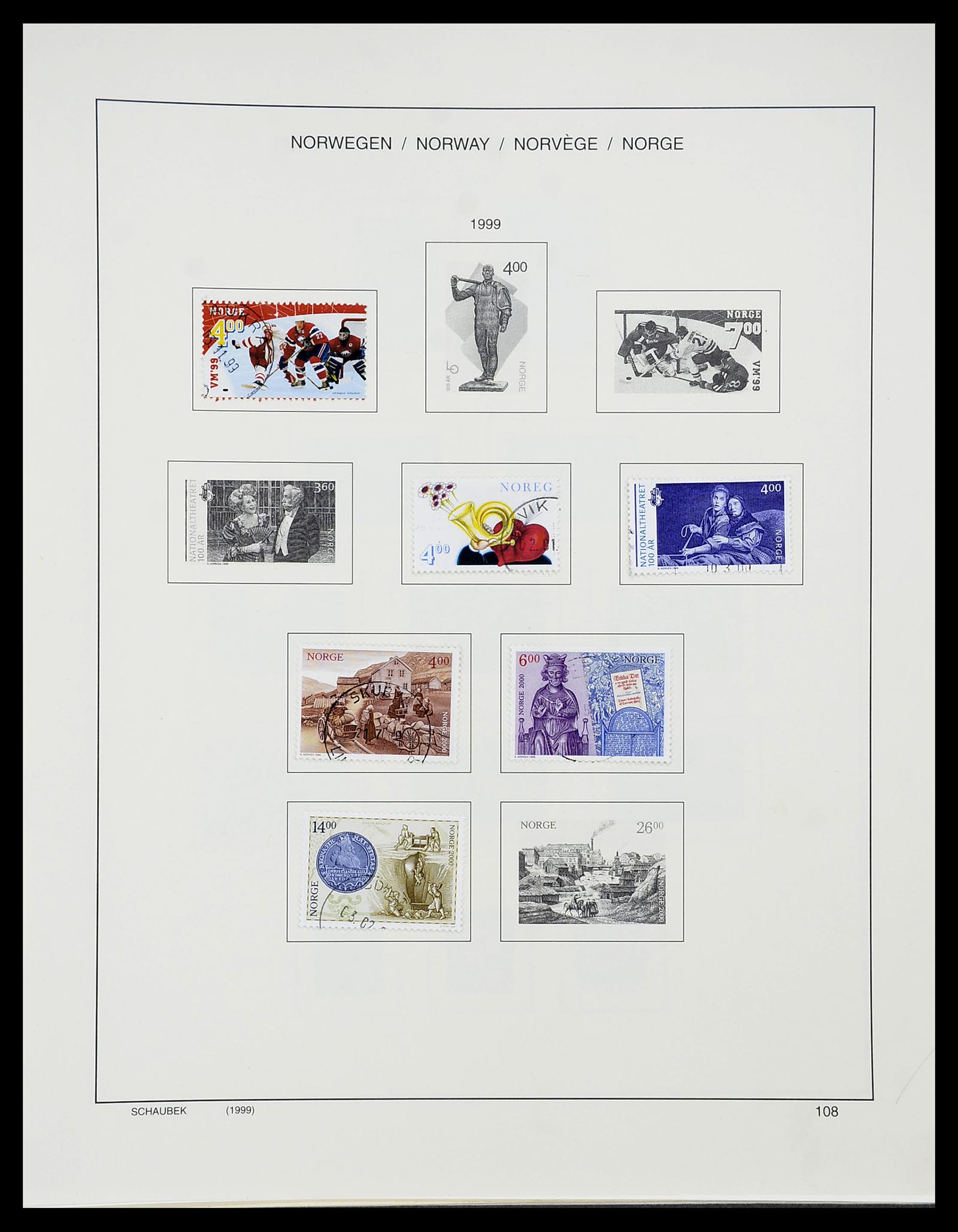 34696 117 - Stamp Collection 34696 Norway 1856-1999.