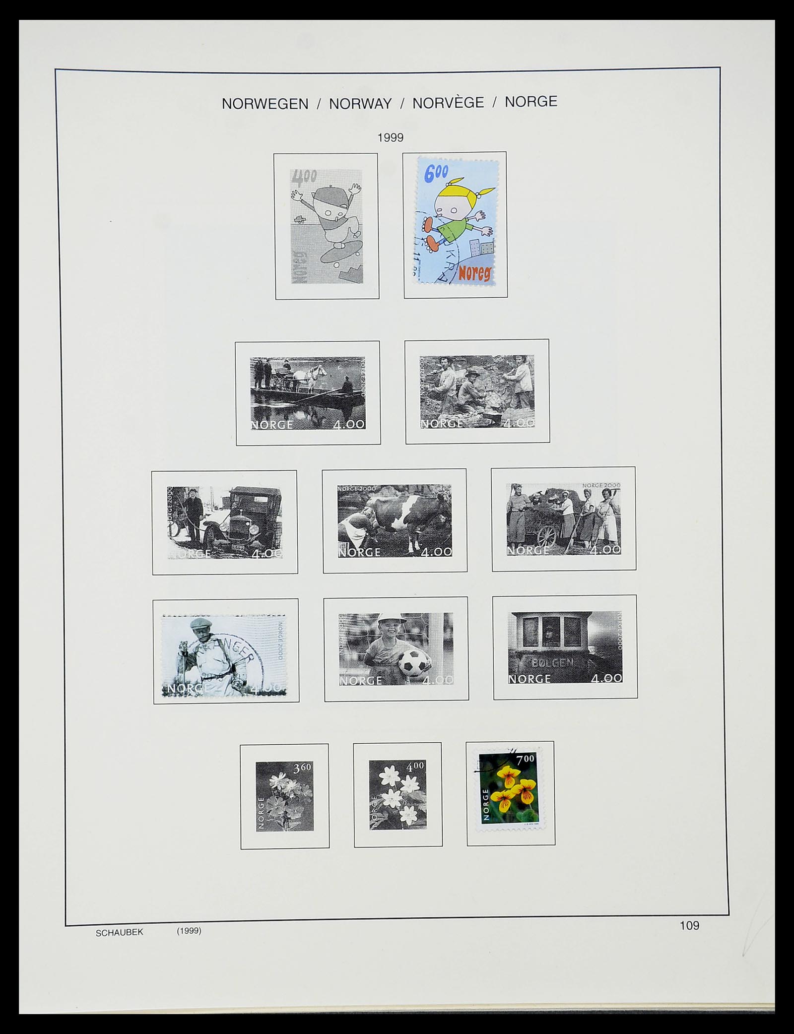 34696 118 - Postzegelverzameling 34696 Noorwegen 1856-1999.