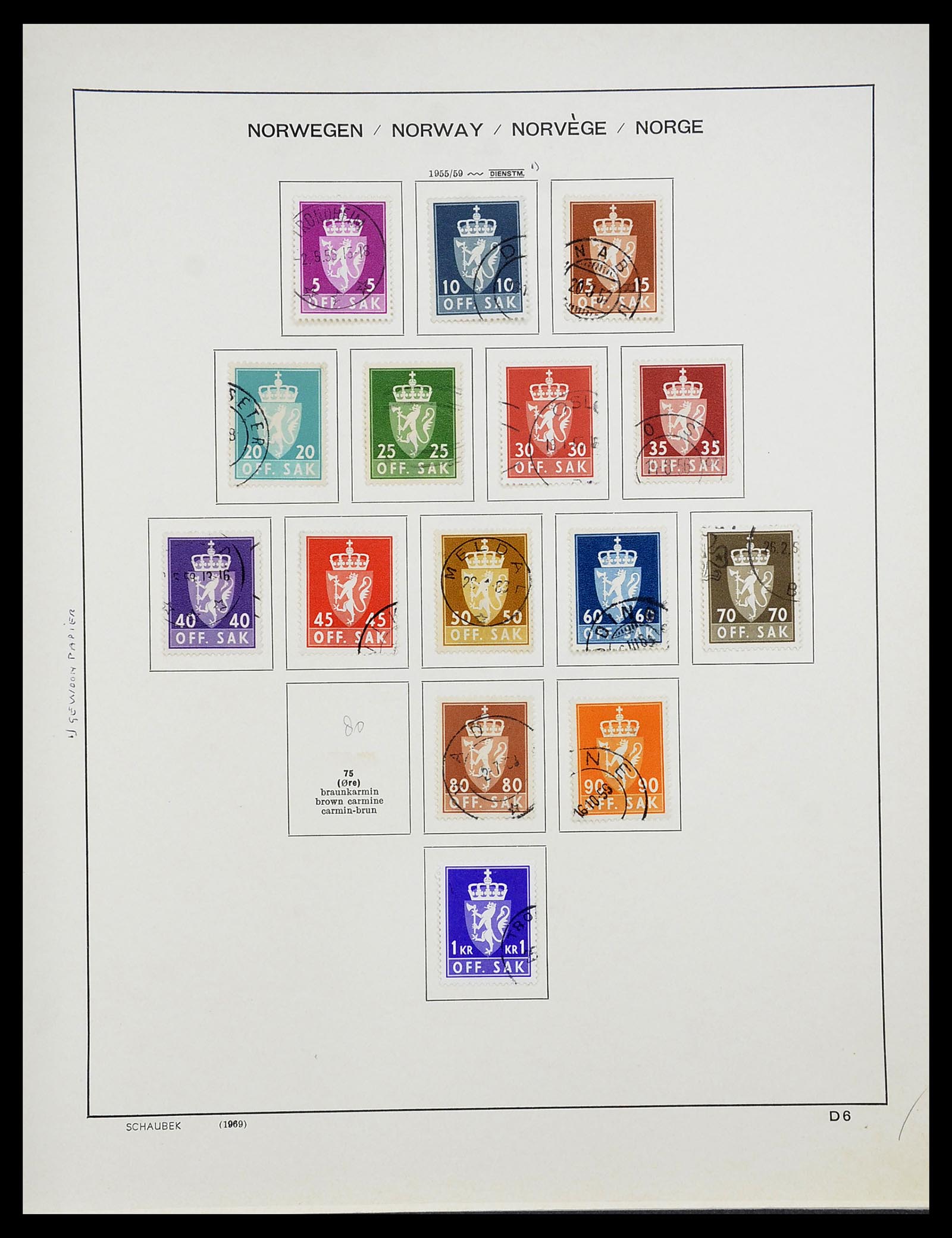 34696 124 - Postzegelverzameling 34696 Noorwegen 1856-1999.