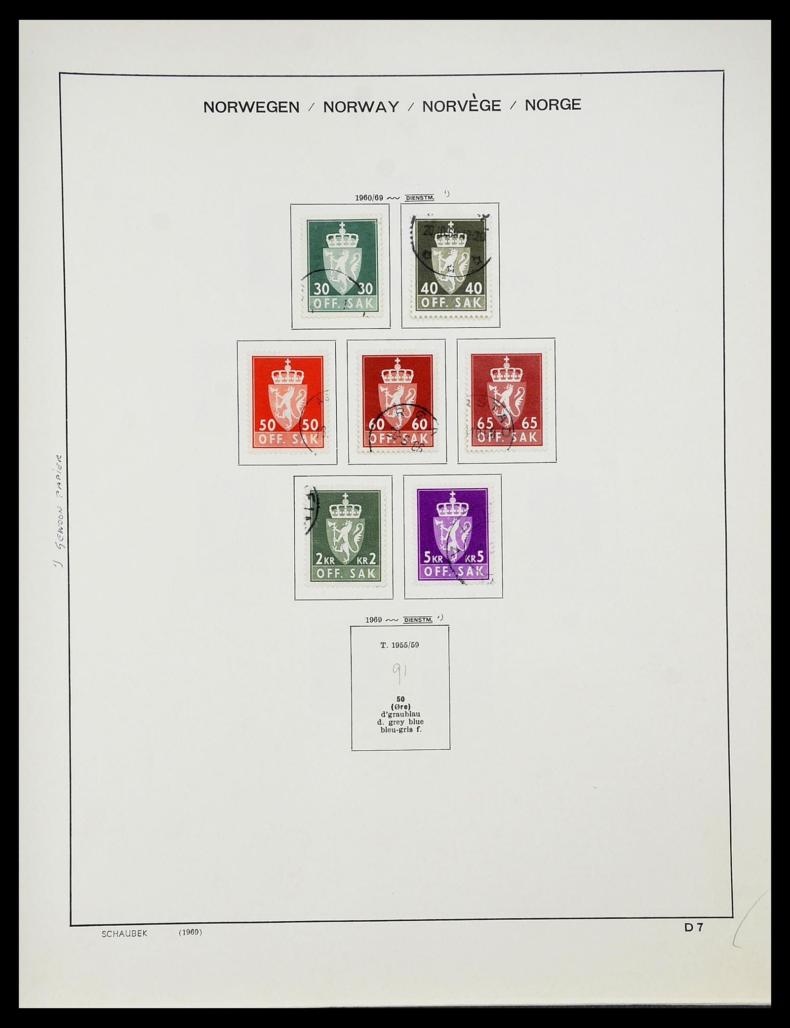 34696 125 - Stamp Collection 34696 Norway 1856-1999.