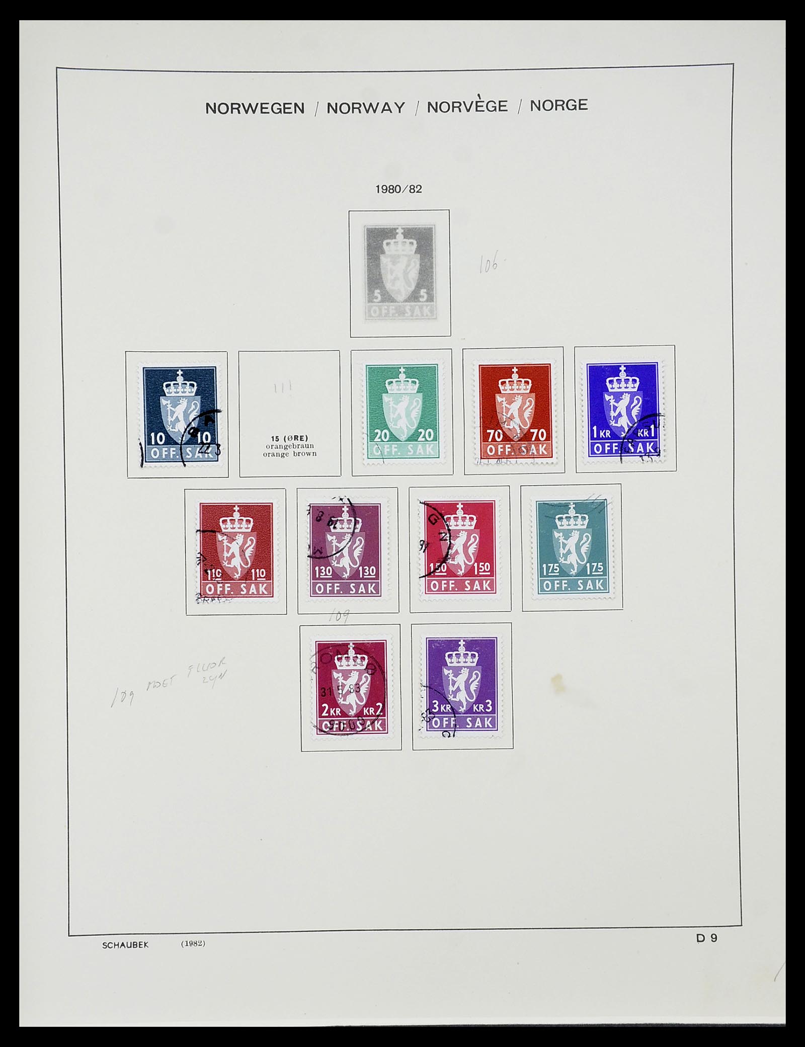 34696 127 - Postzegelverzameling 34696 Noorwegen 1856-1999.