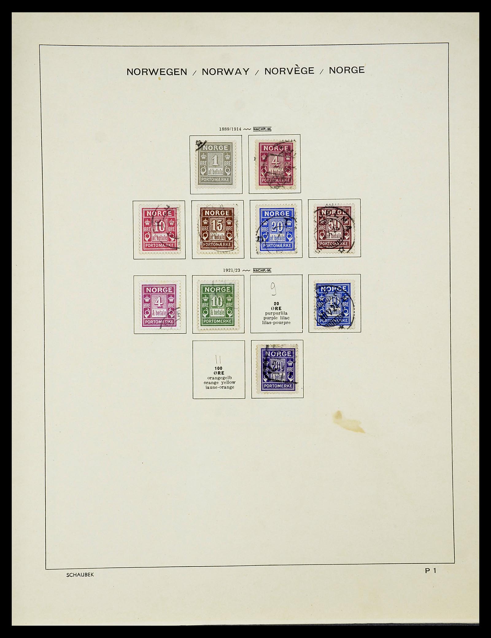 34696 128 - Postzegelverzameling 34696 Noorwegen 1856-1999.
