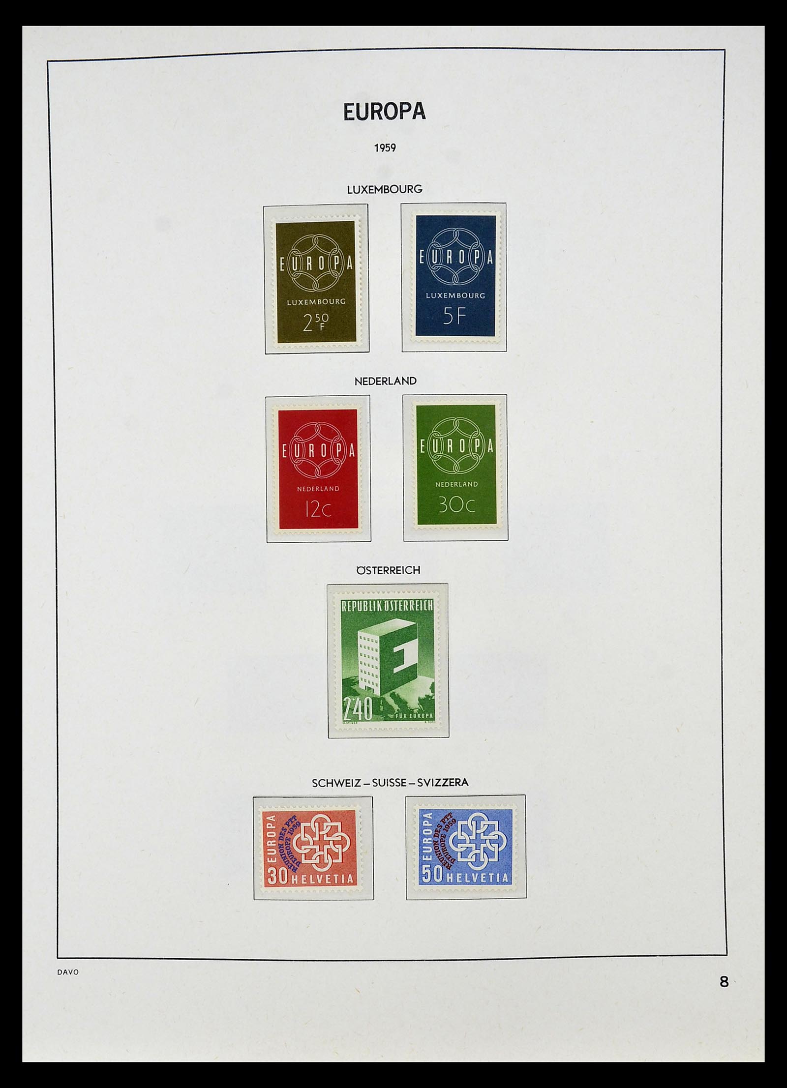 34697 009 - Postzegelverzameling 34697 Europa CEPT 1936-2001.